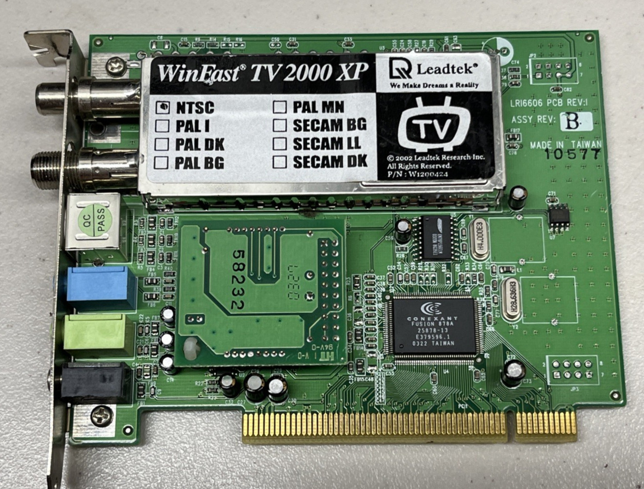 WinFast TV 2000 XP NTSC PCI Video Capture Card