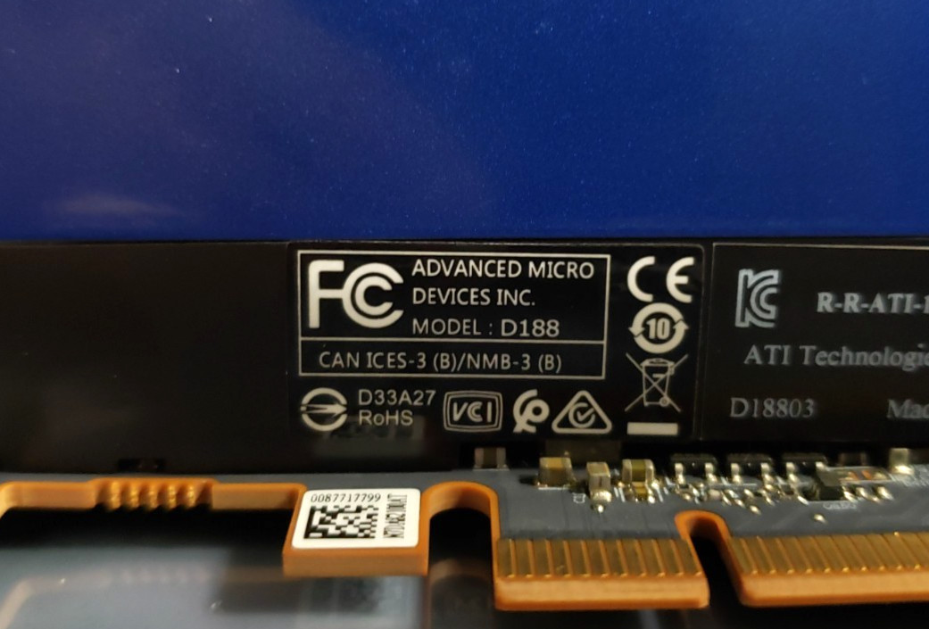 AMD Radeon Pro W5700 8GB GDDR6 GPU Video Graphics Card