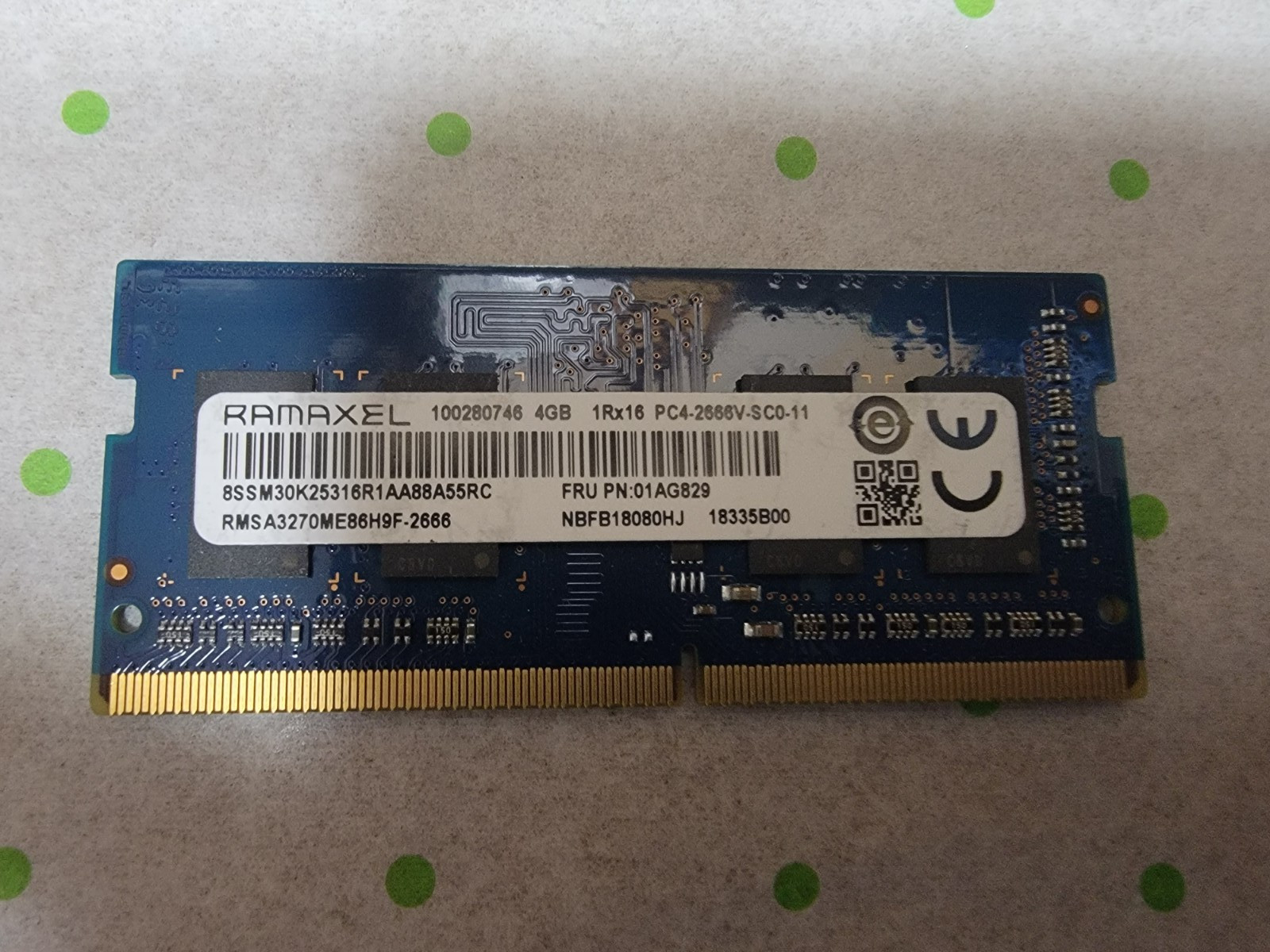 Ramaxel 4GB 1RX16 PC4-2666V-SC0-11 SODIMM RAM