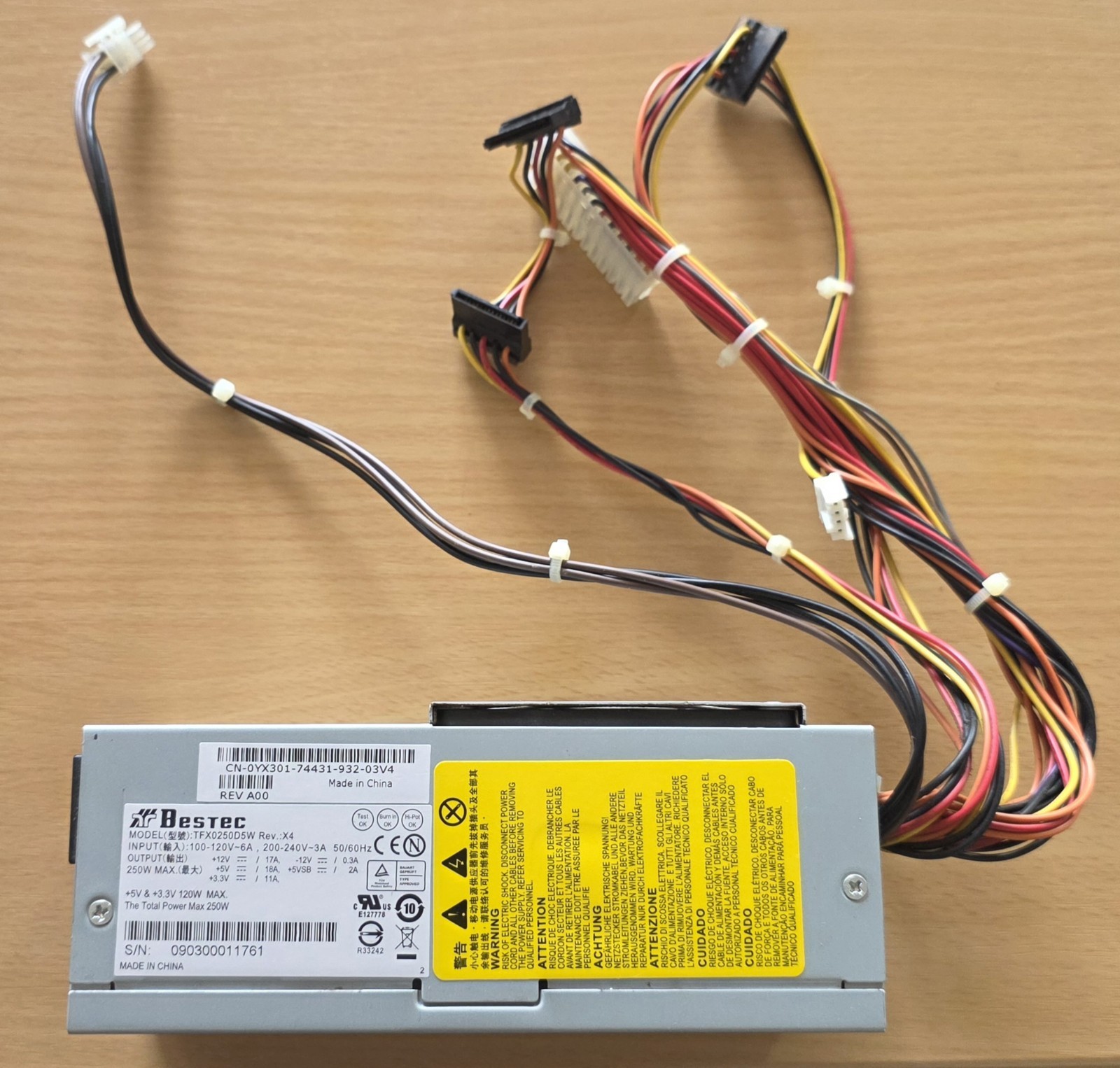 Bestec TFX0250D5W 250W TFX Power Supply PSU TESTED Dell Slimline OEM 0XW605