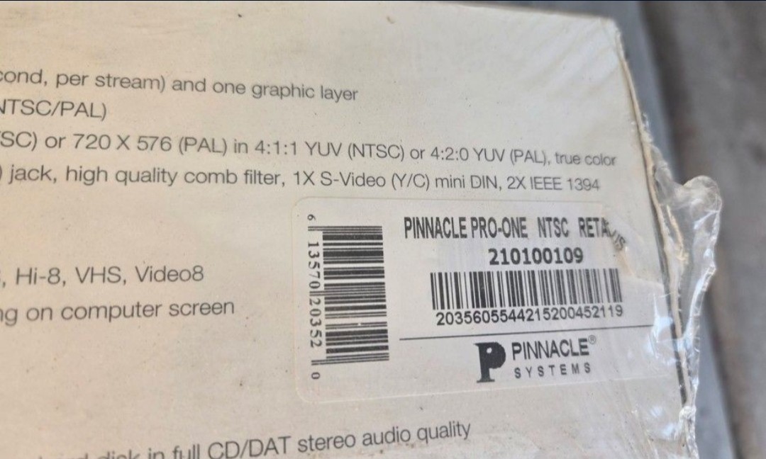 Pinnacle Pro-ONE Professional Video Editing & Authoring System NTSC Adobe SEALED