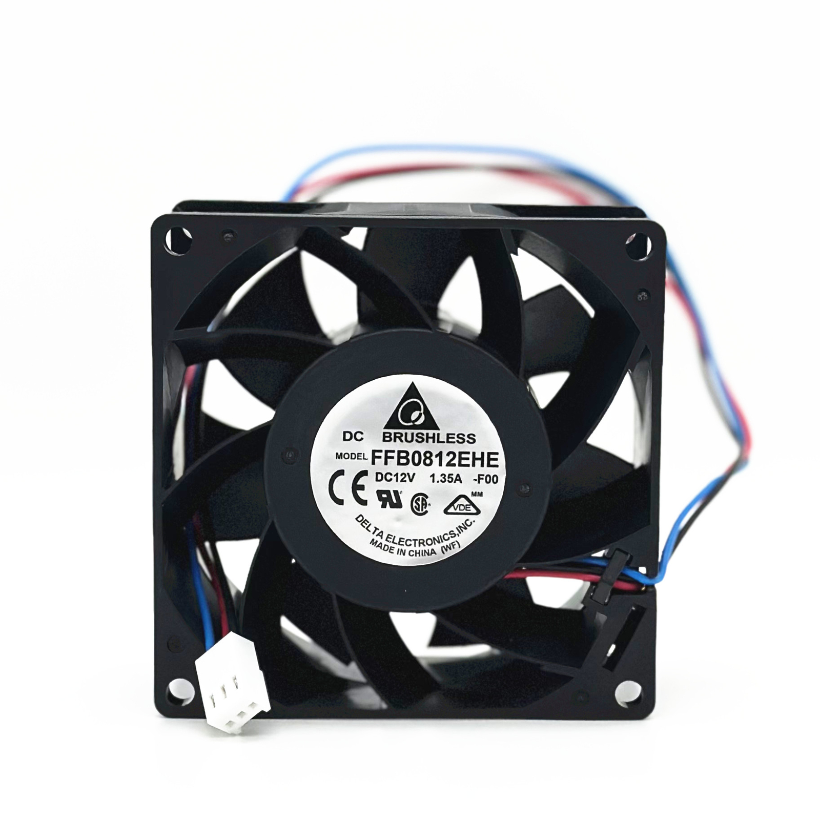 Delta FFB0812EHE-F00 DC 12V 1.35A 8CM 8038 Large Air Volume Cooling Fan