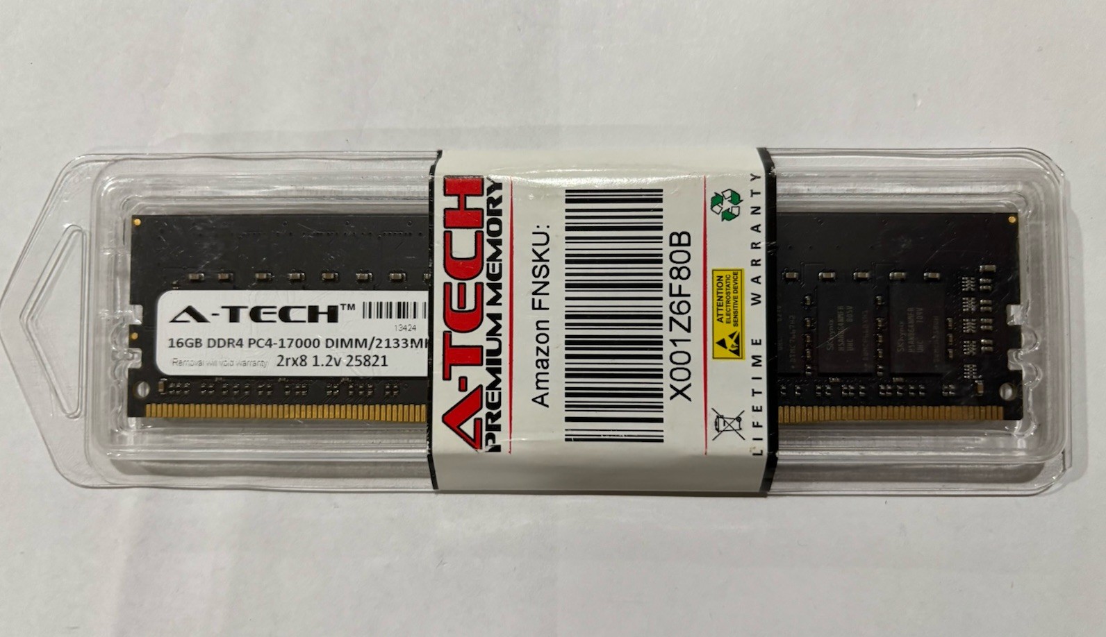 A-Tech 16GB DDR4 2133 MHz None ECC UDIMM PC4-17000 (PC4-2133P) 2Rx8 Sealed