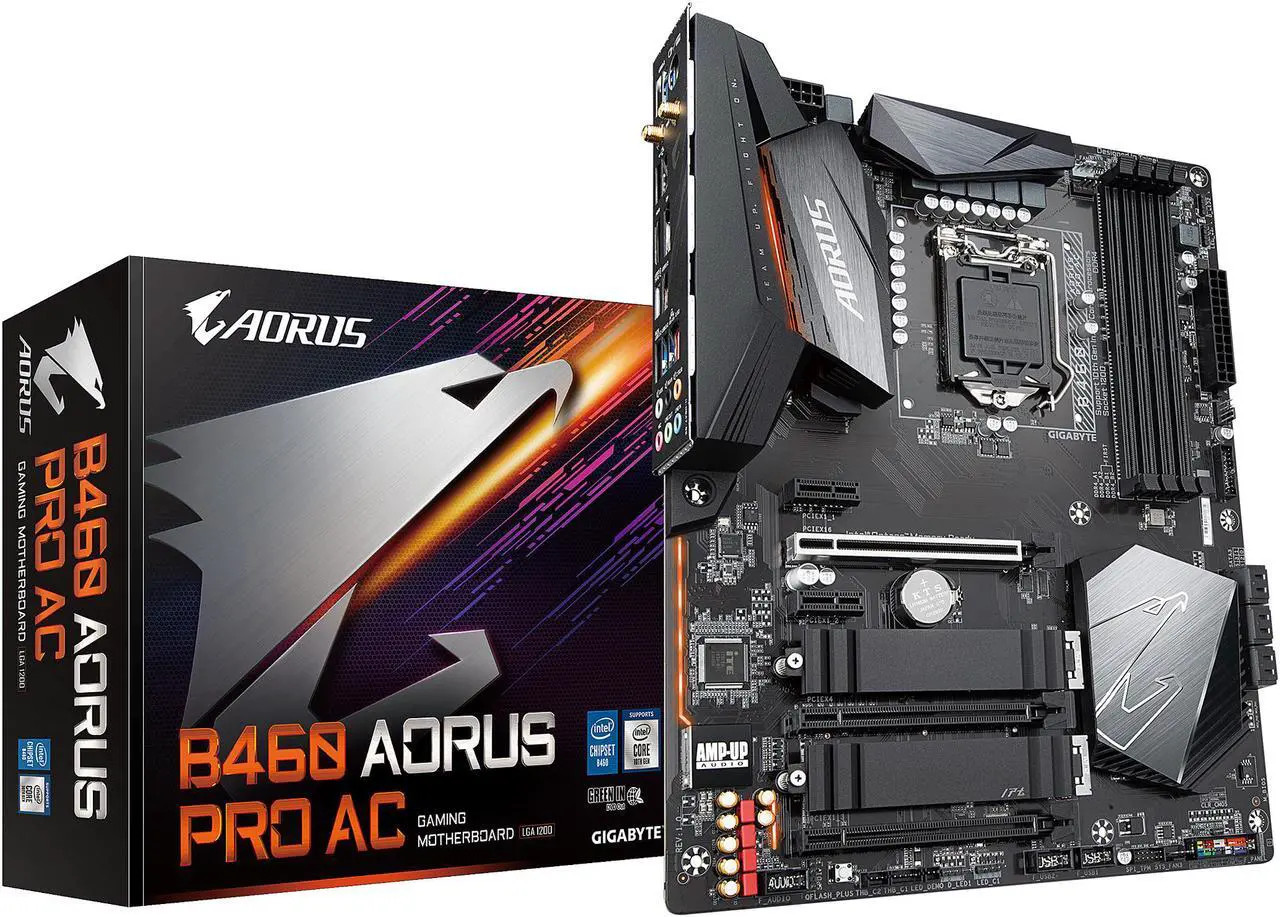 (Factory Refurbished) GIGABYTE B460 AORUS PRO AC LGA 1200 Intel ATX Motherboard