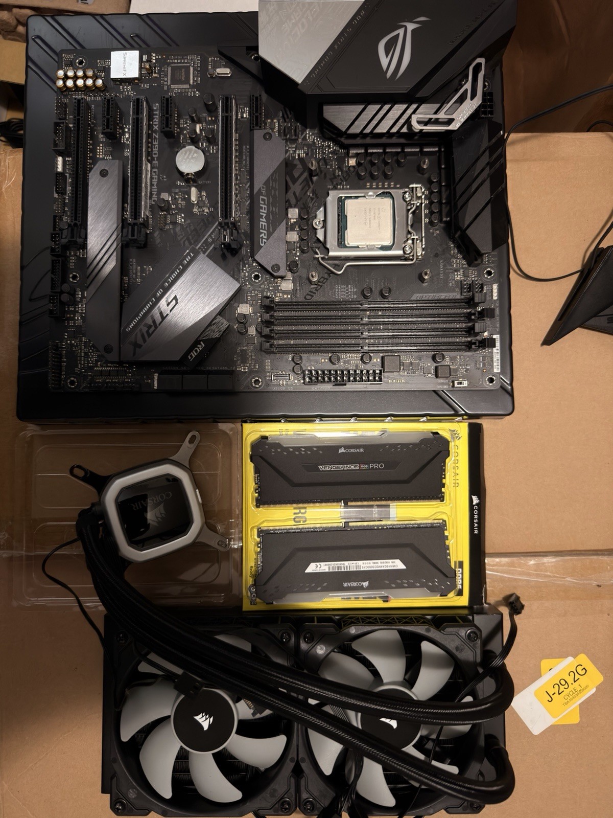 ASUS ROG Strix Z390-E Gaming with I7 9700k Corsair H100i Cooler And 16gb DDR4ram