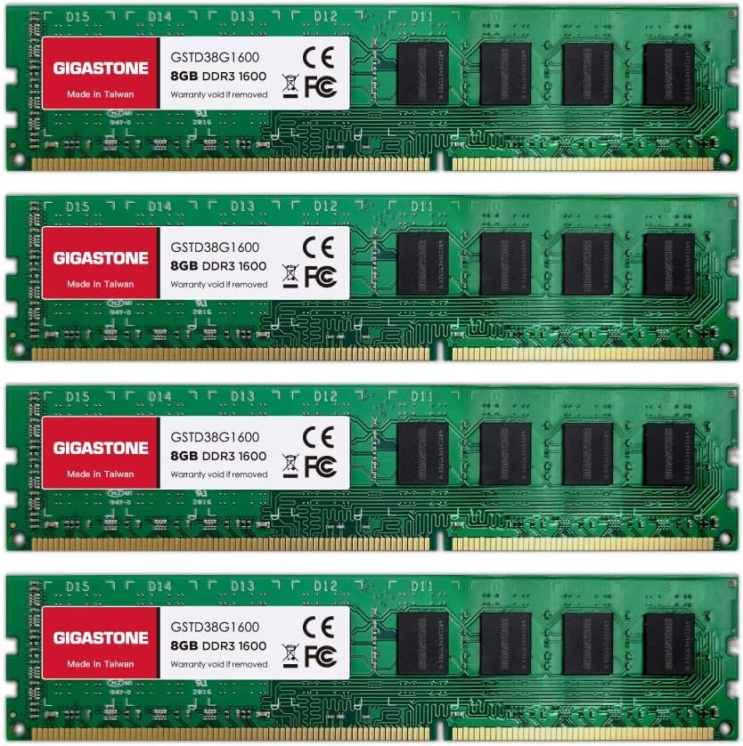 DDR3 RAM 32GB Kit 4x8GB 1600MHz GIGASTONE UDIMM