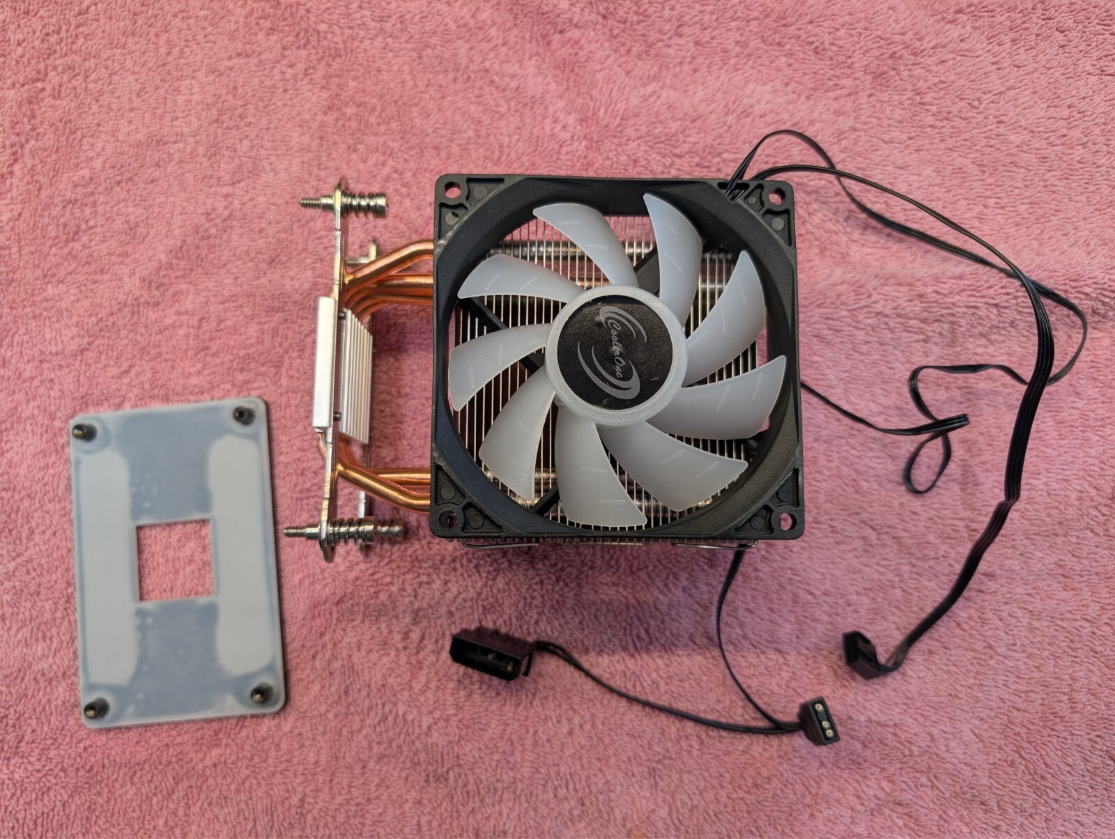 CoolerOne CPU Cooler 4 Heat Pipes, 90mm, ARGB, PWM Fan new pull from AM4 board