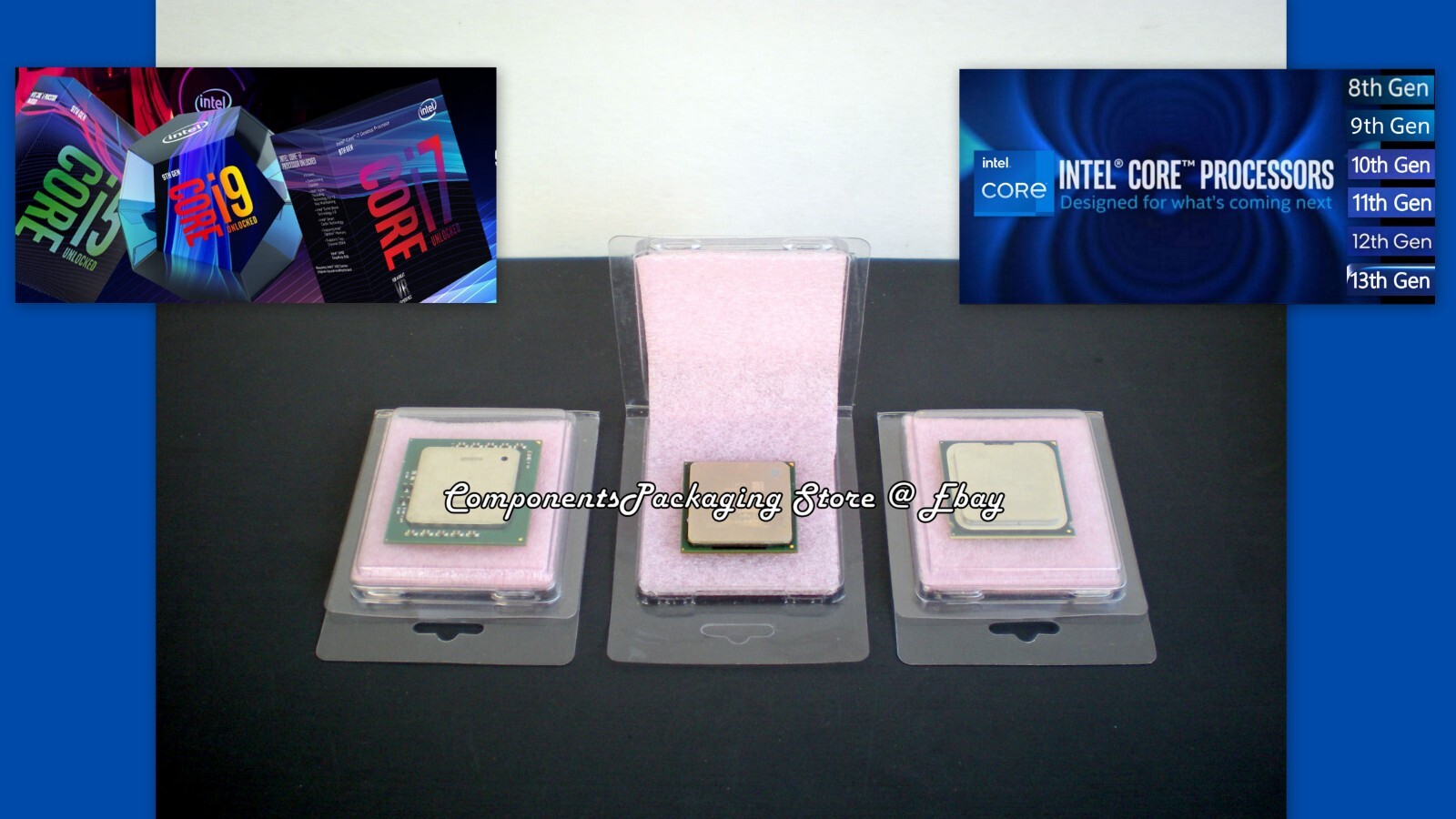 Intel LGA1151 9th Gen CPU Clam Shell Case i9 i7 i5 i3 – Lot of 10 25 40 80 250