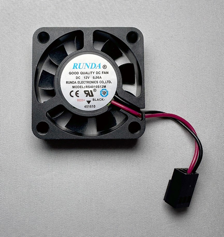 RUNDA 40x40x10mm DC 12V, 0.06A, 3-Pin Connector 2-Wire Cooling Fan RS4010S12M