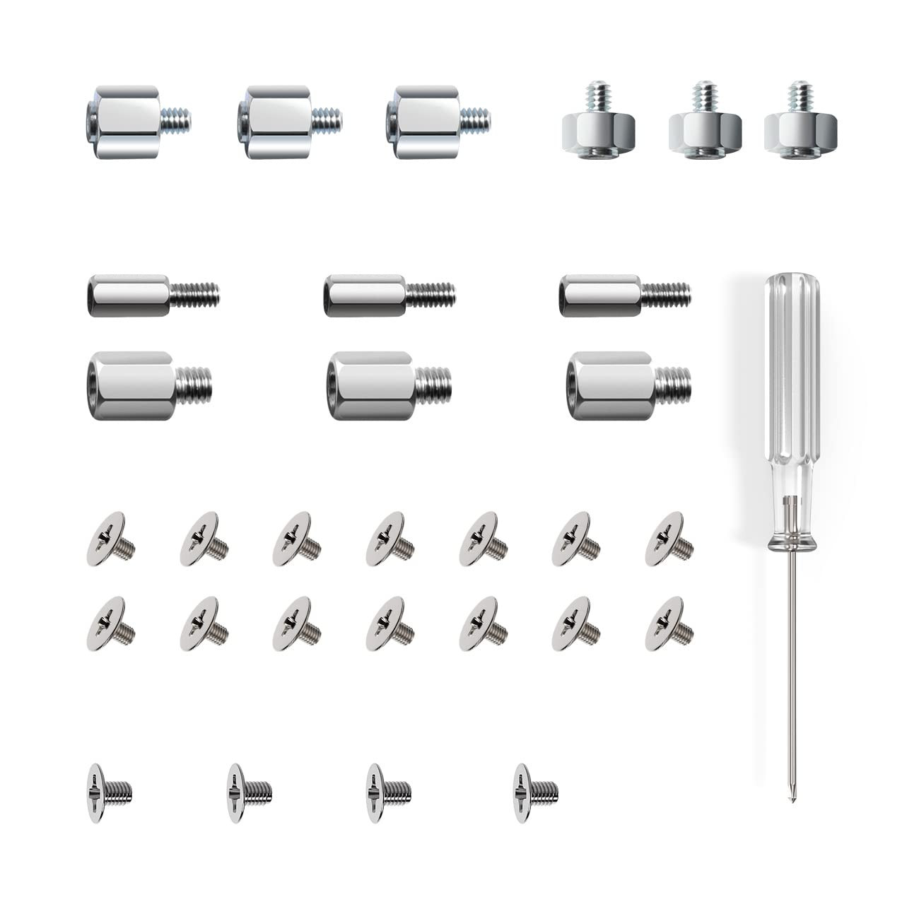 30PC M.2 Nvme SSD Screw Kit, M.2 Standoff and Mounting Screws for Asus Asrock