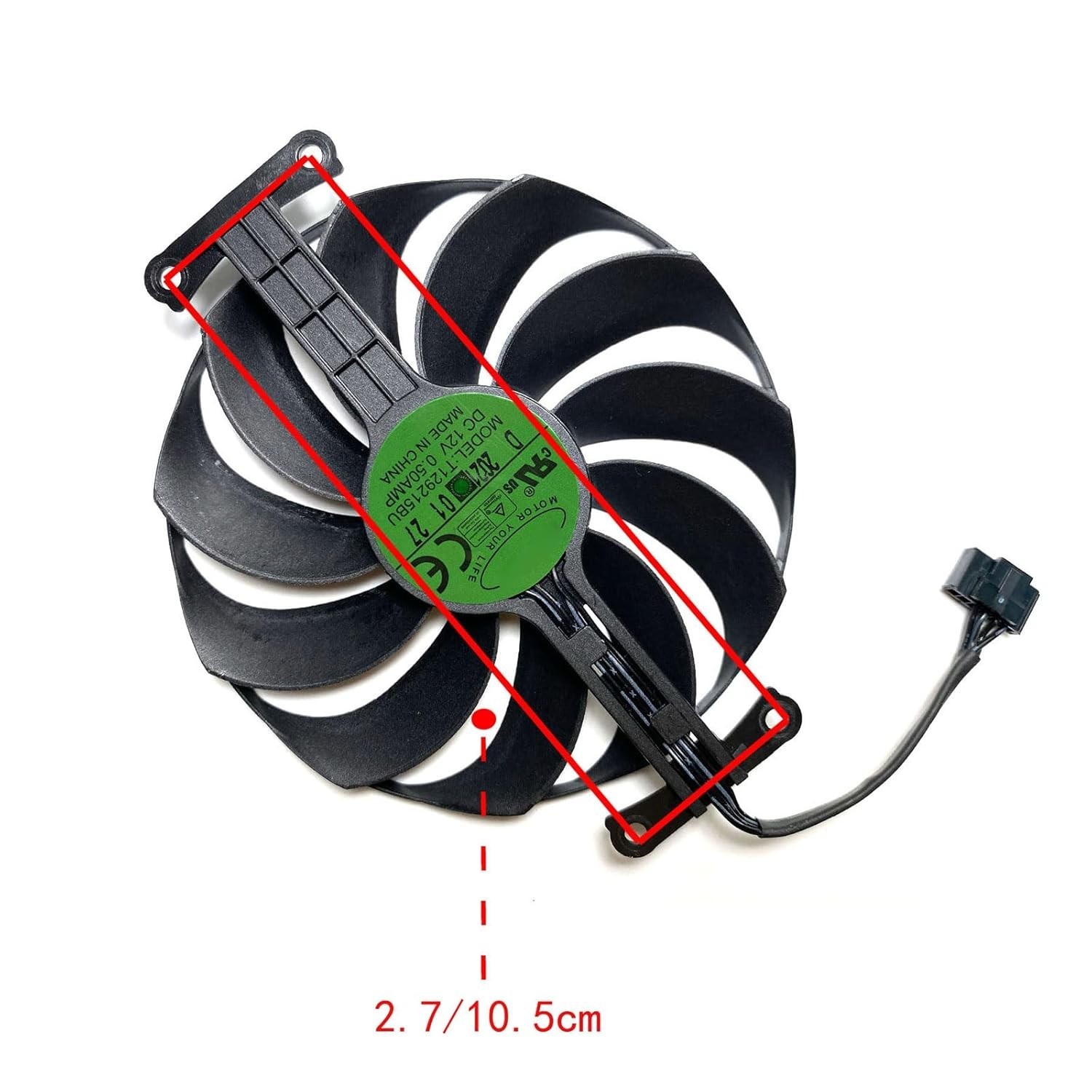 95MM 6PIN T129215SU CF1010U12D Phoenix GPU Fans ITX for ASUS Phoenix RTX 3050…
