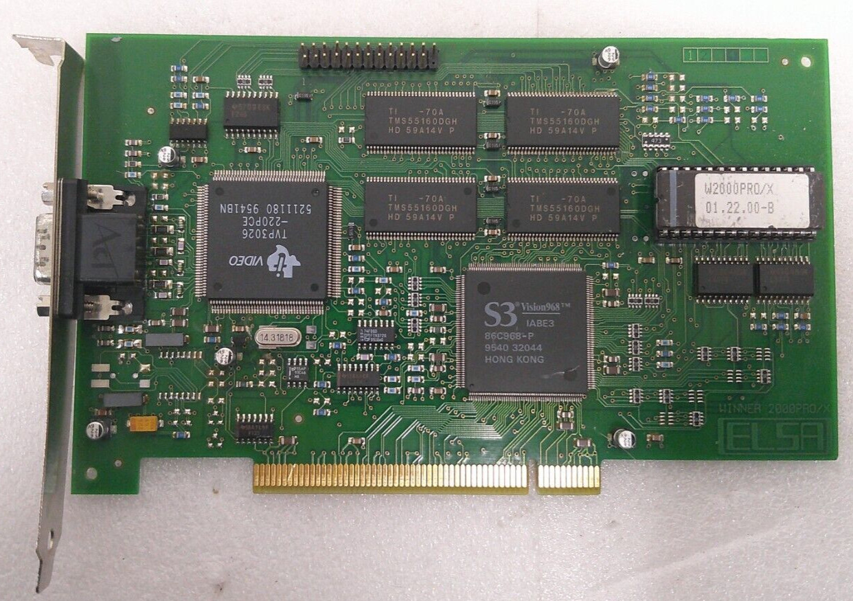 ELSA Winner 2000PRO/X (FCC ID: KJGW2PROXPCI) S3 Vision968 PCI VGA Video Card