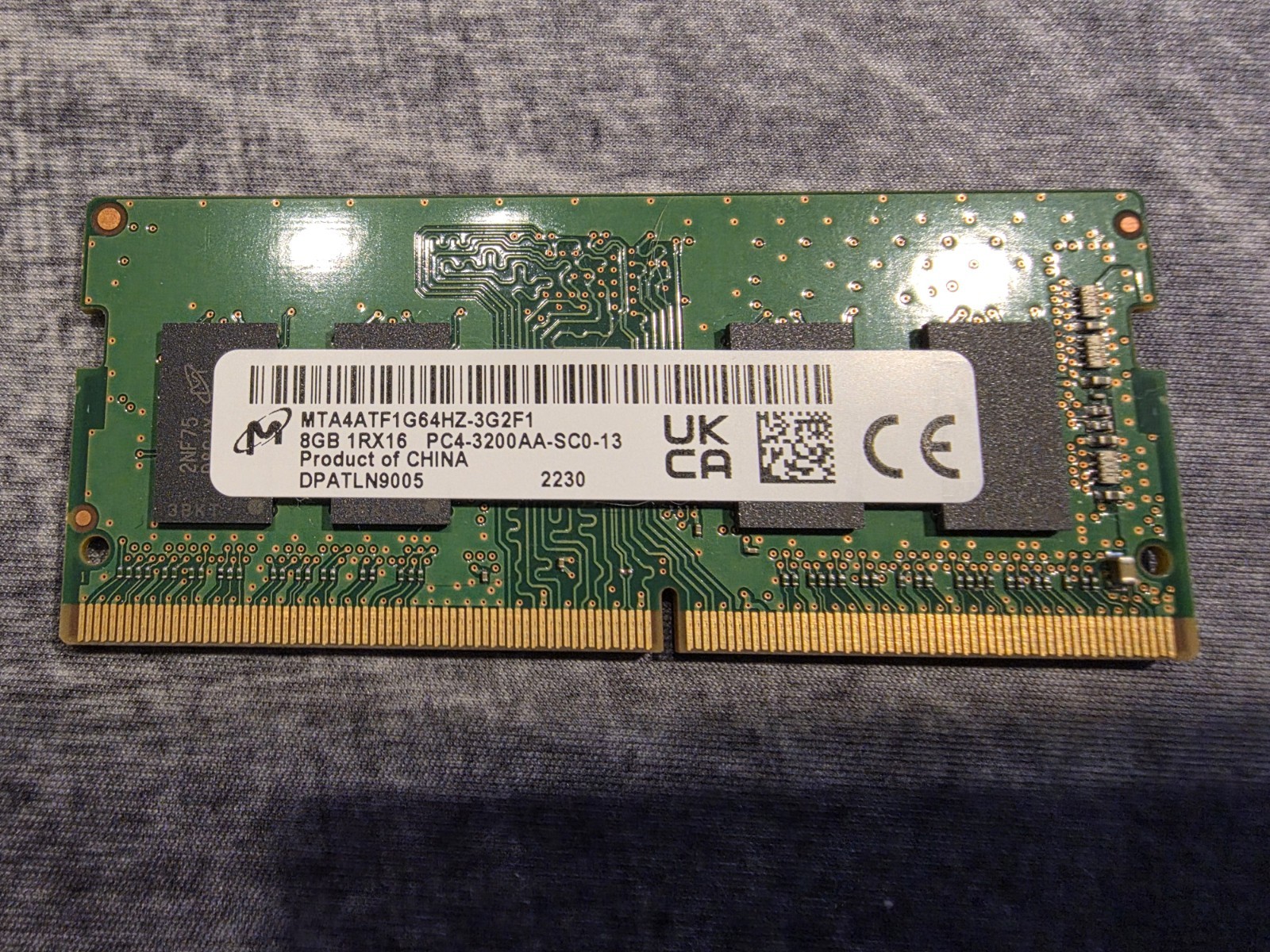 Micron 8GB DDR4-3200 SO-DIMM 260-Pin RAM PC4-3200AA MTA4ATF1G64HZ-3G2F1