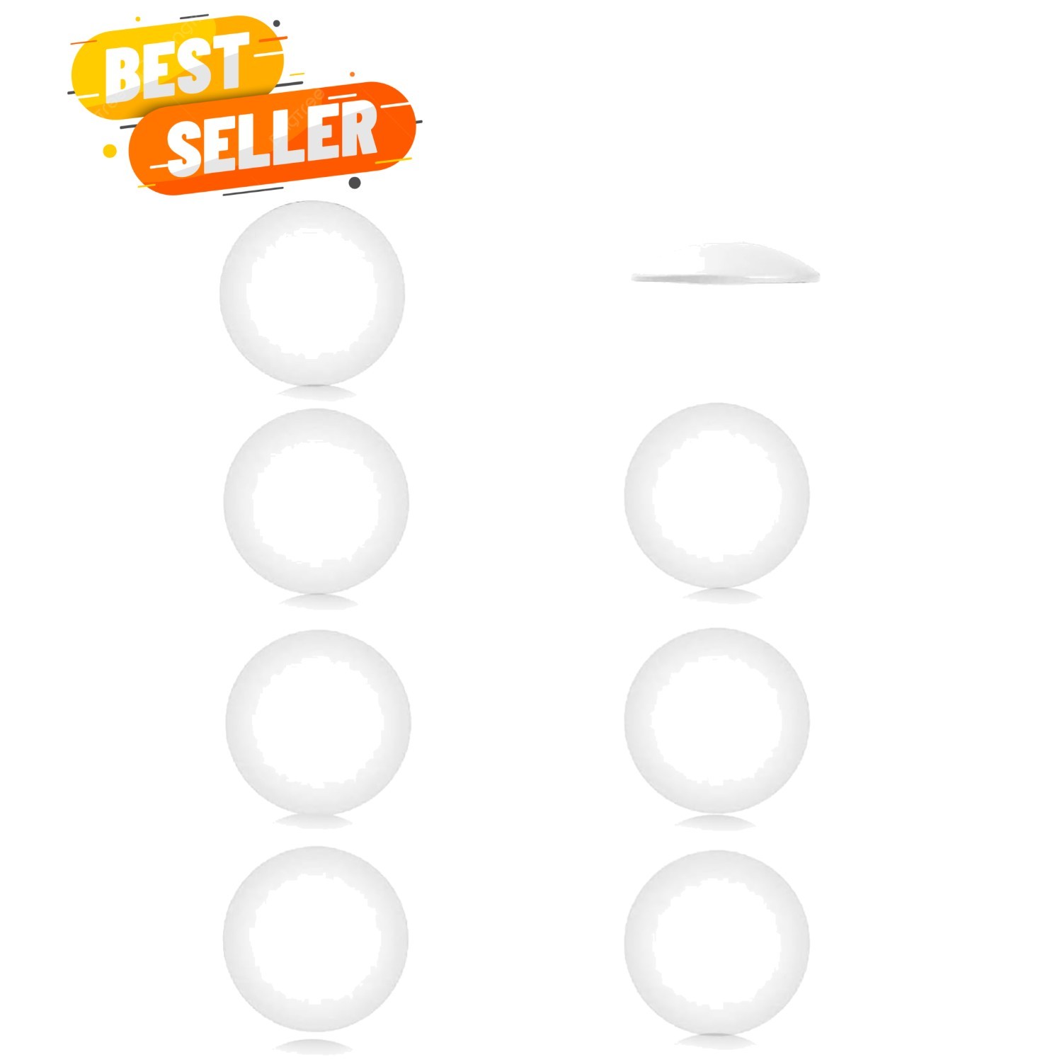 White Silicone Laptop Rubber Feet, 0.7 Inch – 8 Pcs Universal Non-Slip Pads
