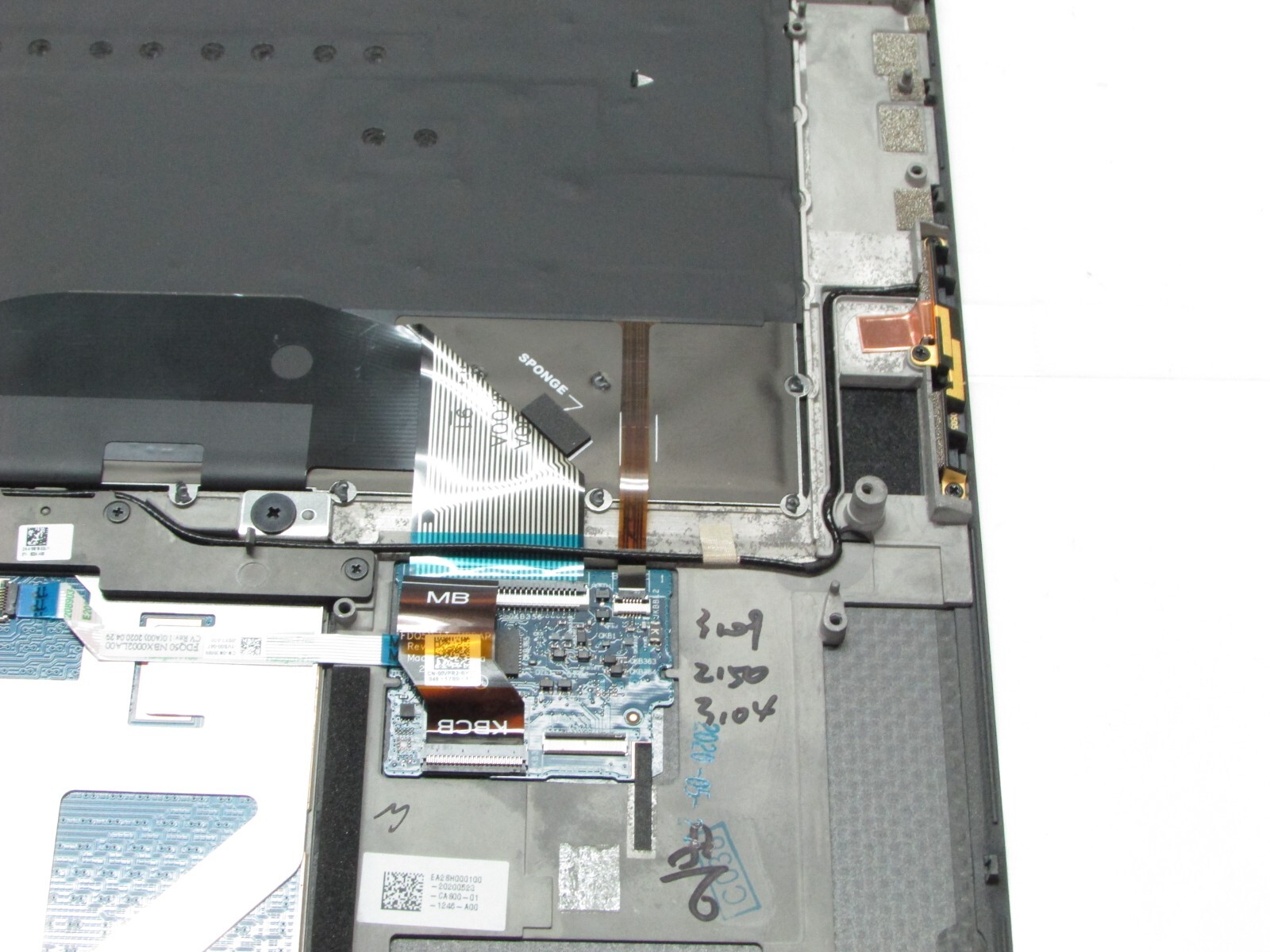 Genuine Dell XPS 9500 Palmrest Touchpad FPR US/EN Backlit Keyboard HYQ43 DKFWH
