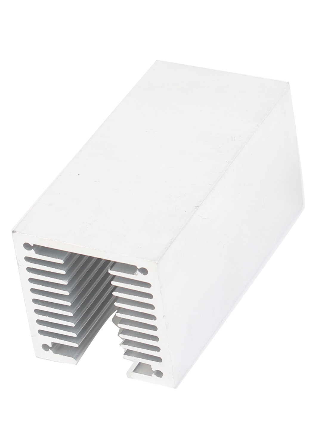 Metal U Slotted Aluminium Radiator Heatsink Heat Sink 80x40x40mm Silver Tone