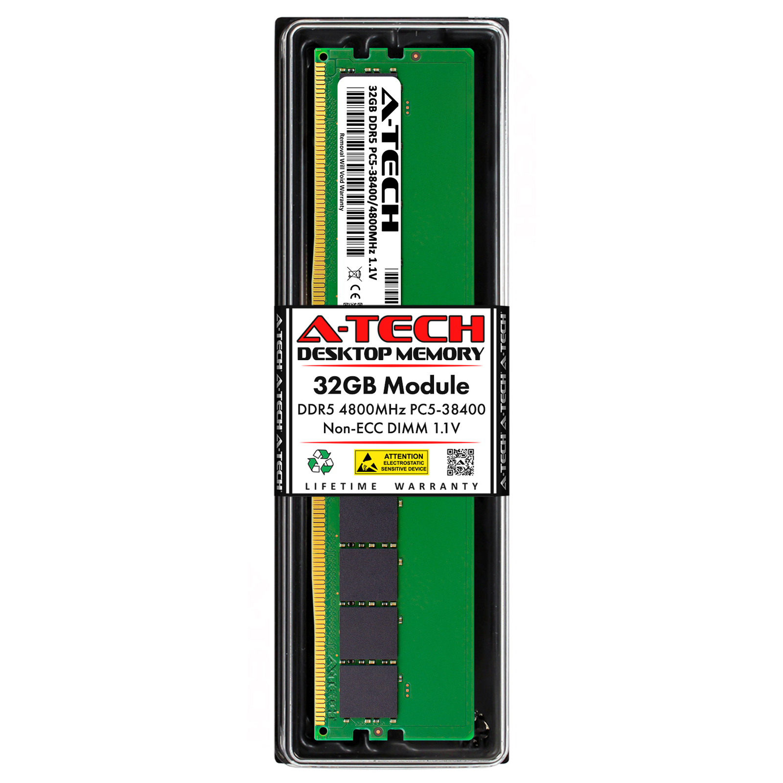 32GB DDR5 4800 PC5-38400 Kingston KVR48U40BD8K2-64 Equivalent Desktop Memory RAM