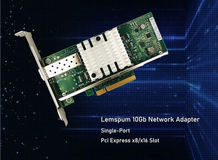 10Gb Network Card Single SFP+ Port PCIE x8 Ethernet Converged Server Adapter …