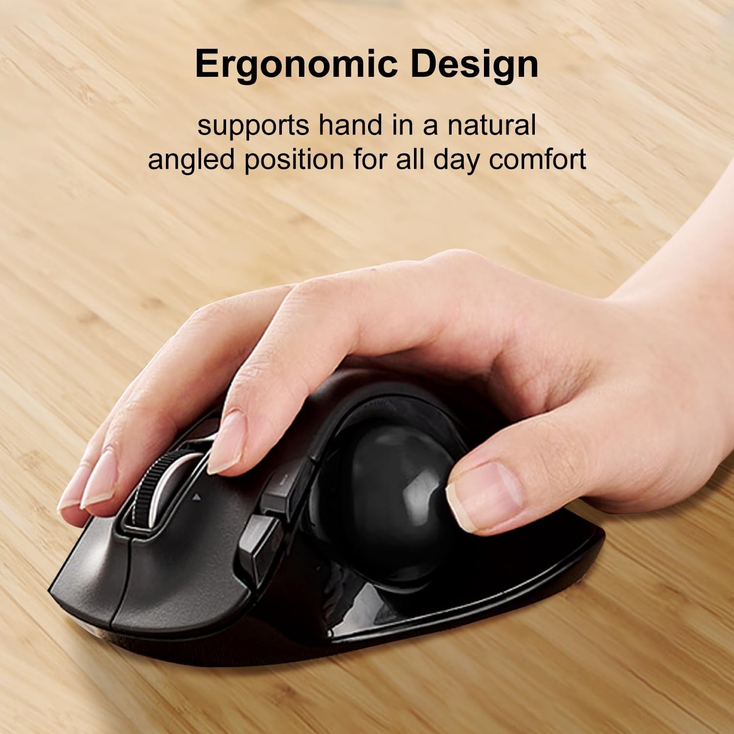 ELECOM EX-G Trackball Mouse, 2.4GHz USB Wireless, Ergonomic Right Handed