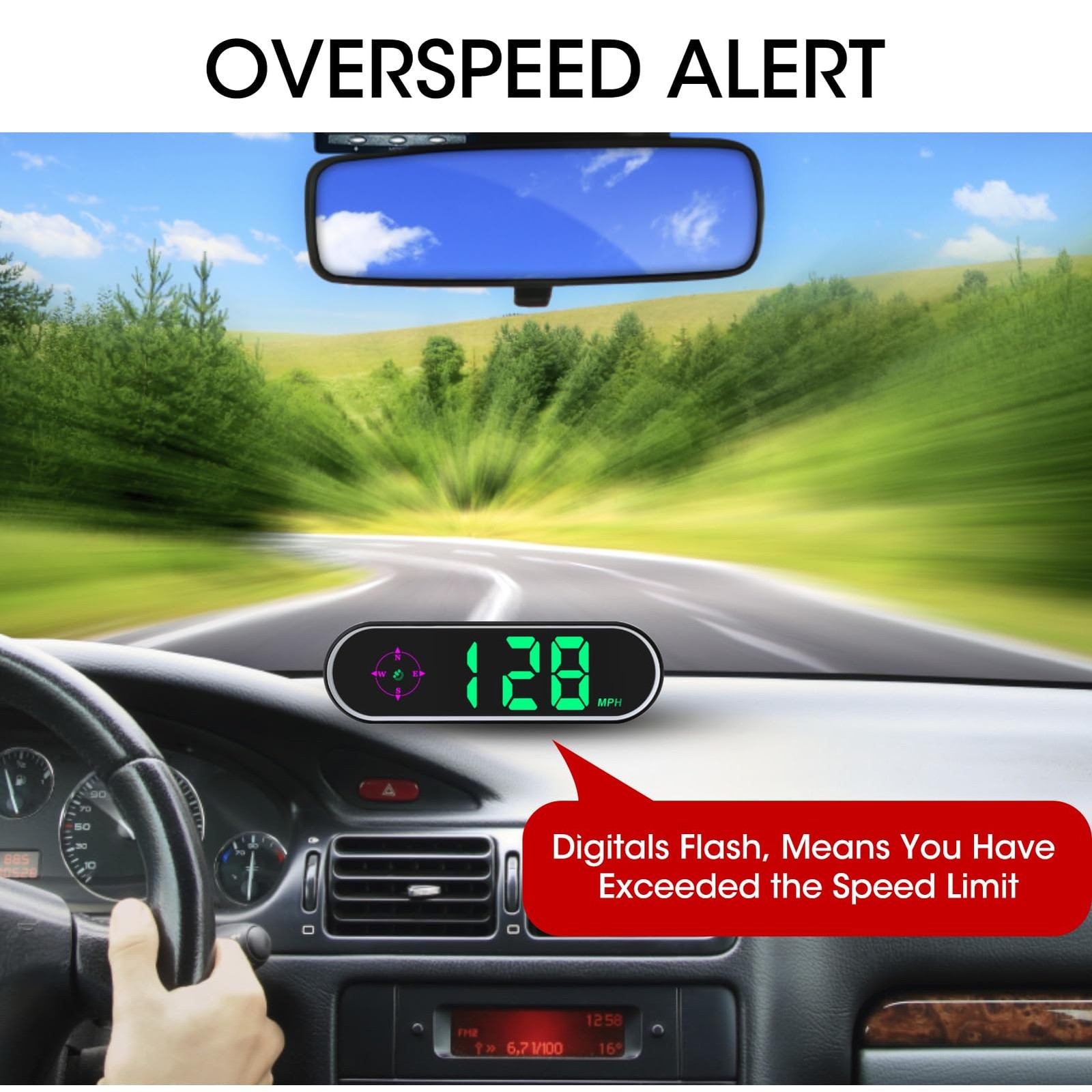 Universal GPS Speedometer HUD for Cars, Trucks, SUVs Easy Plug and Play