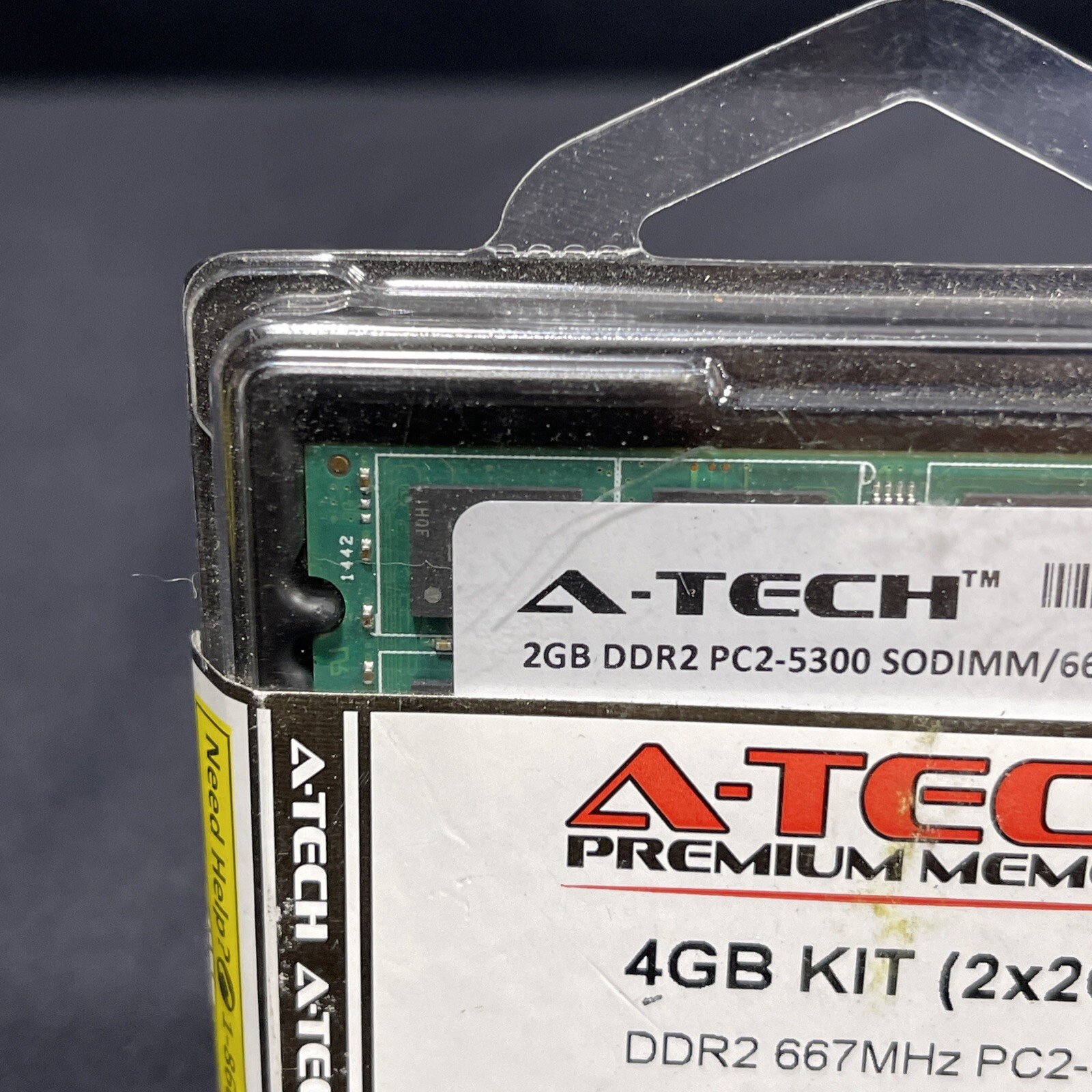 A-Tech 4GB 2x 2GB PC2-5300 Desktop DIMM DDR2 667 MHz Non-ECC Memory RAM 5300U 4G