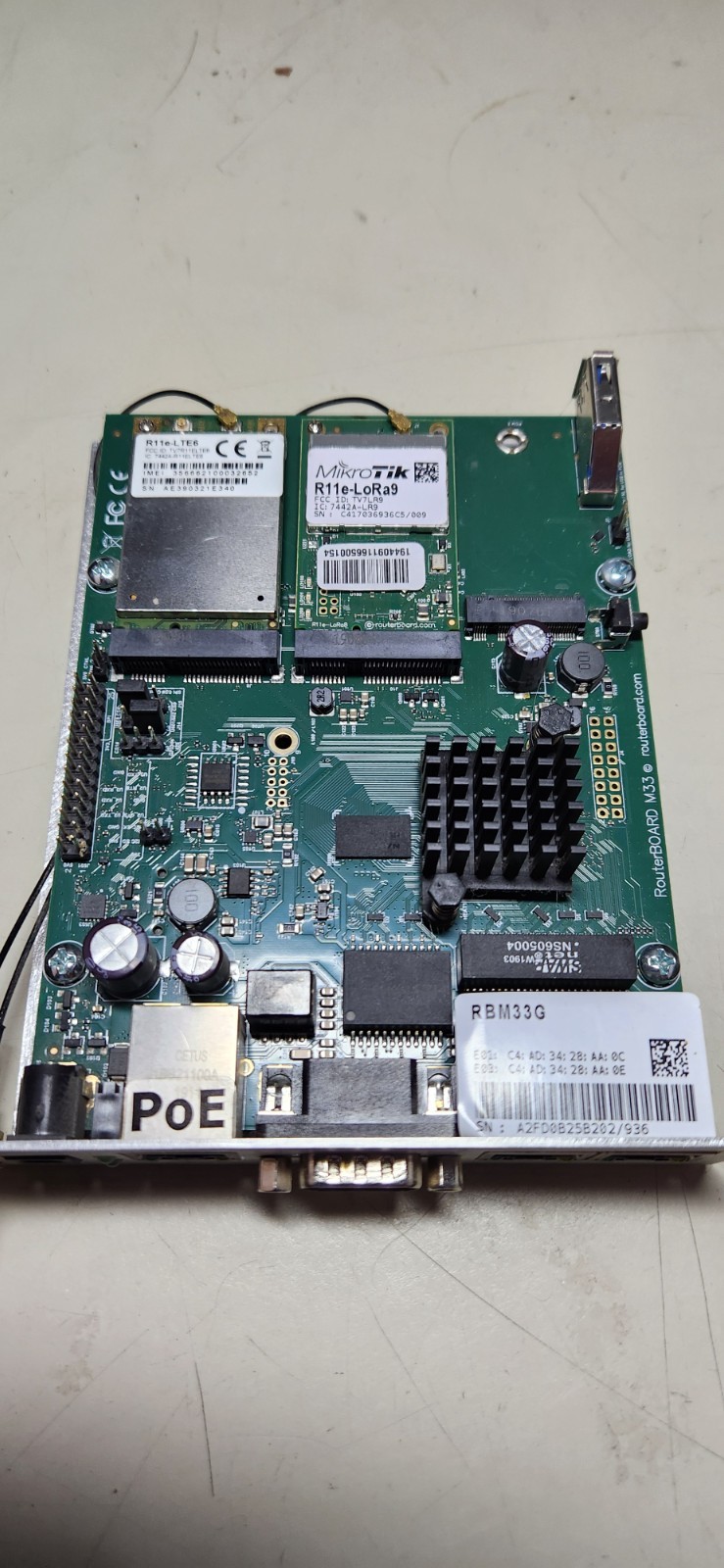 MIKROTIK RBM33G Gigabit LAN and two miniPCIe slots RBM33G + R11e-LoRa9+R11e-LTE6