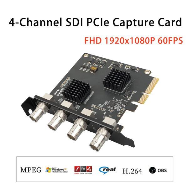 Acasis 4 SDI Input PCIe Capture Card 4 Channel 1080P 60FPS Broadcast Recorder