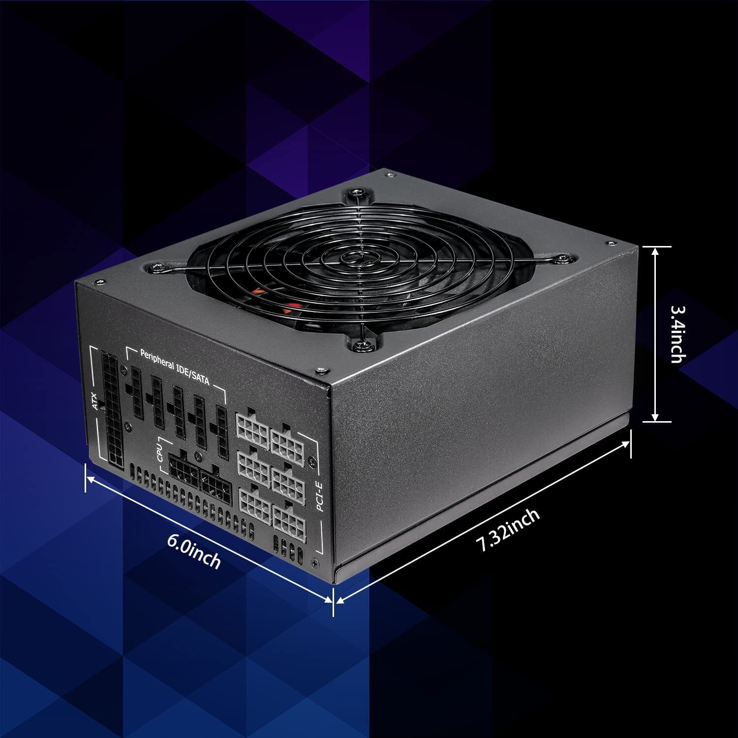 1600W ATX Gaming Power Supply Fully Modular PSU for Computer PC Case Mining Rig