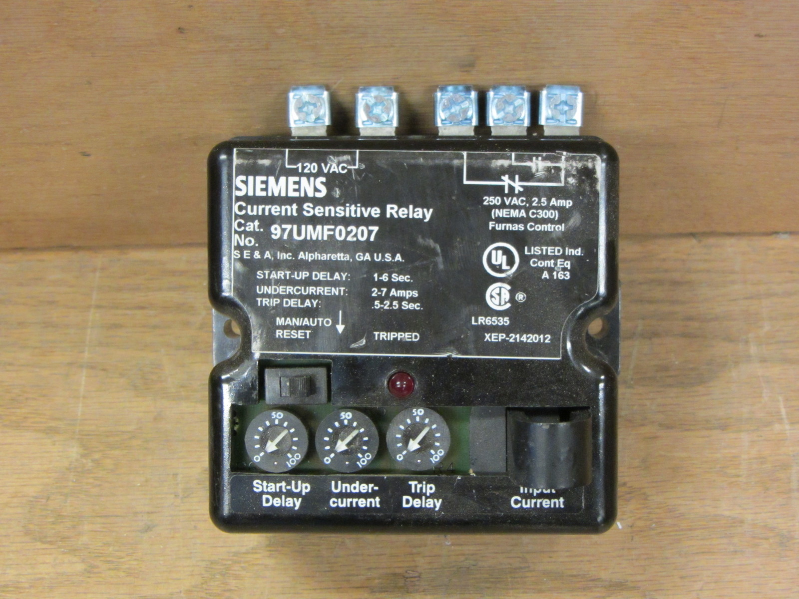 Siemens 97UMF0207 Current Sensitive Relay 250 VAC MMC