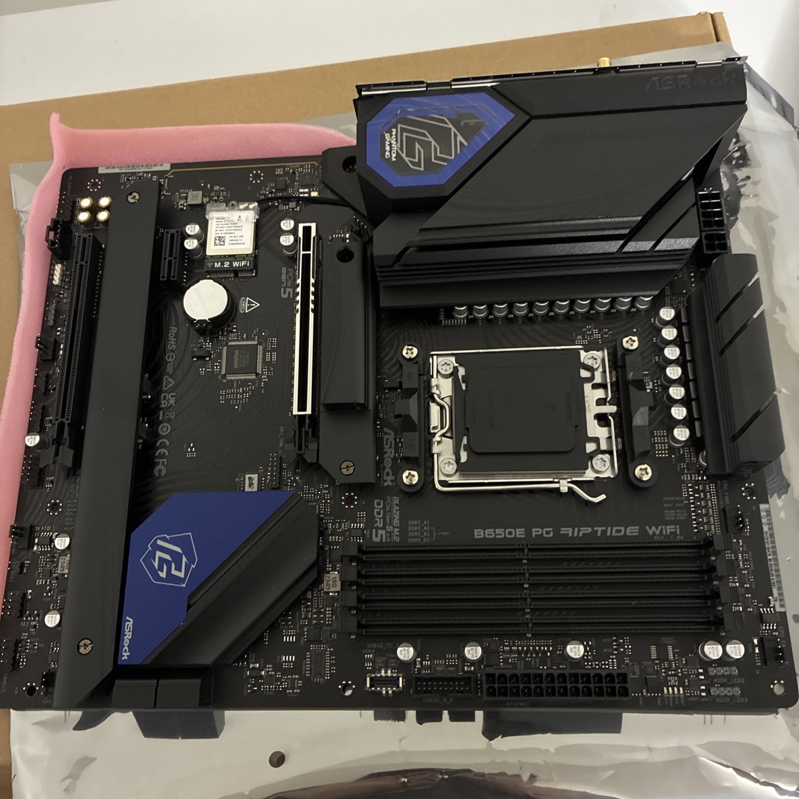 ASRock B650E PG Riptide WiFi AM5 ATX AMD Motherboard New Open Box Unused RMA