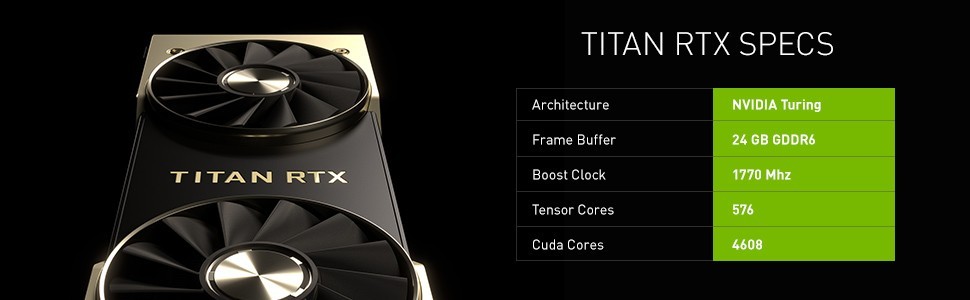 NVIDIA Titan RTX 24GB GPU GDDR6 PCIe 3.0 CUDA with EK-Quantum Vector RE Ti D-RGB