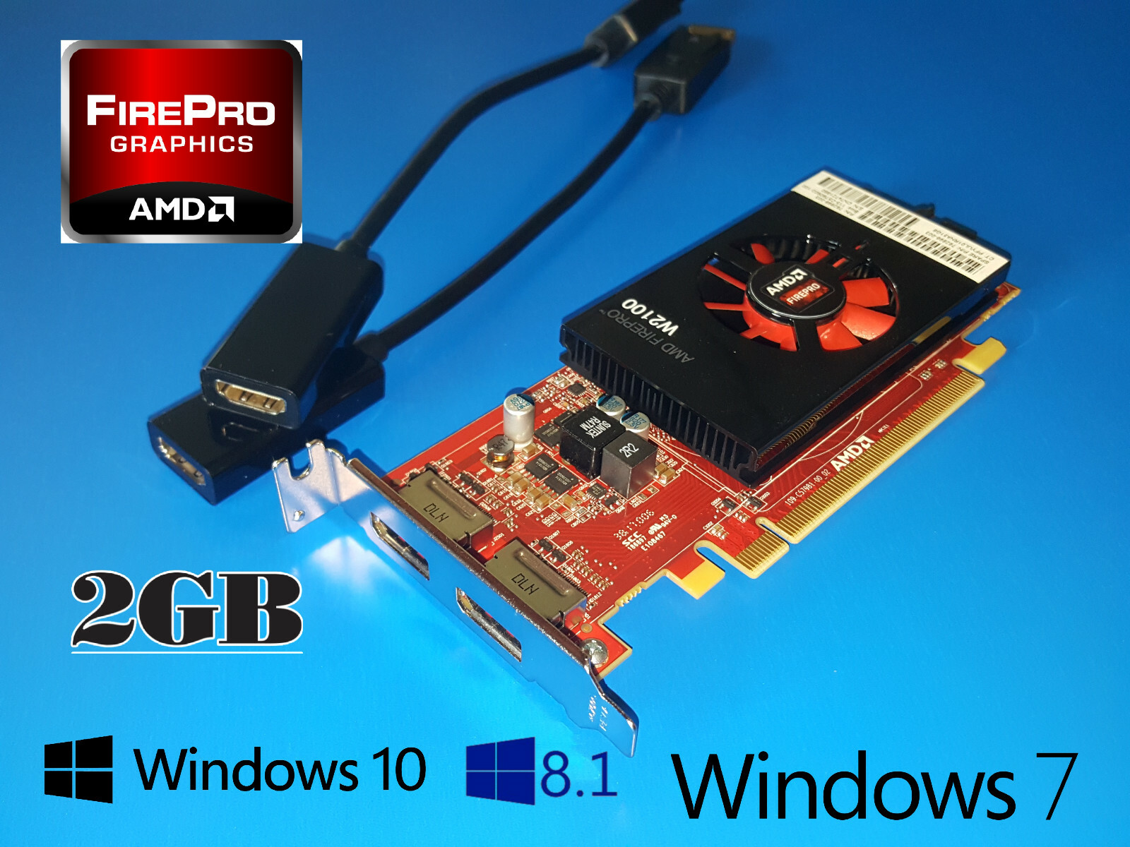 HP Compaq Elite 8000 8100 8200 8300 SFF 2GB Video Graphics Card with Dual HDMI