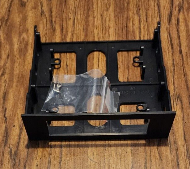 3-1/2 Floppy to 5-1/4 Black Adapter Frame Housing 3.5 Floppy to 5.25 Bay