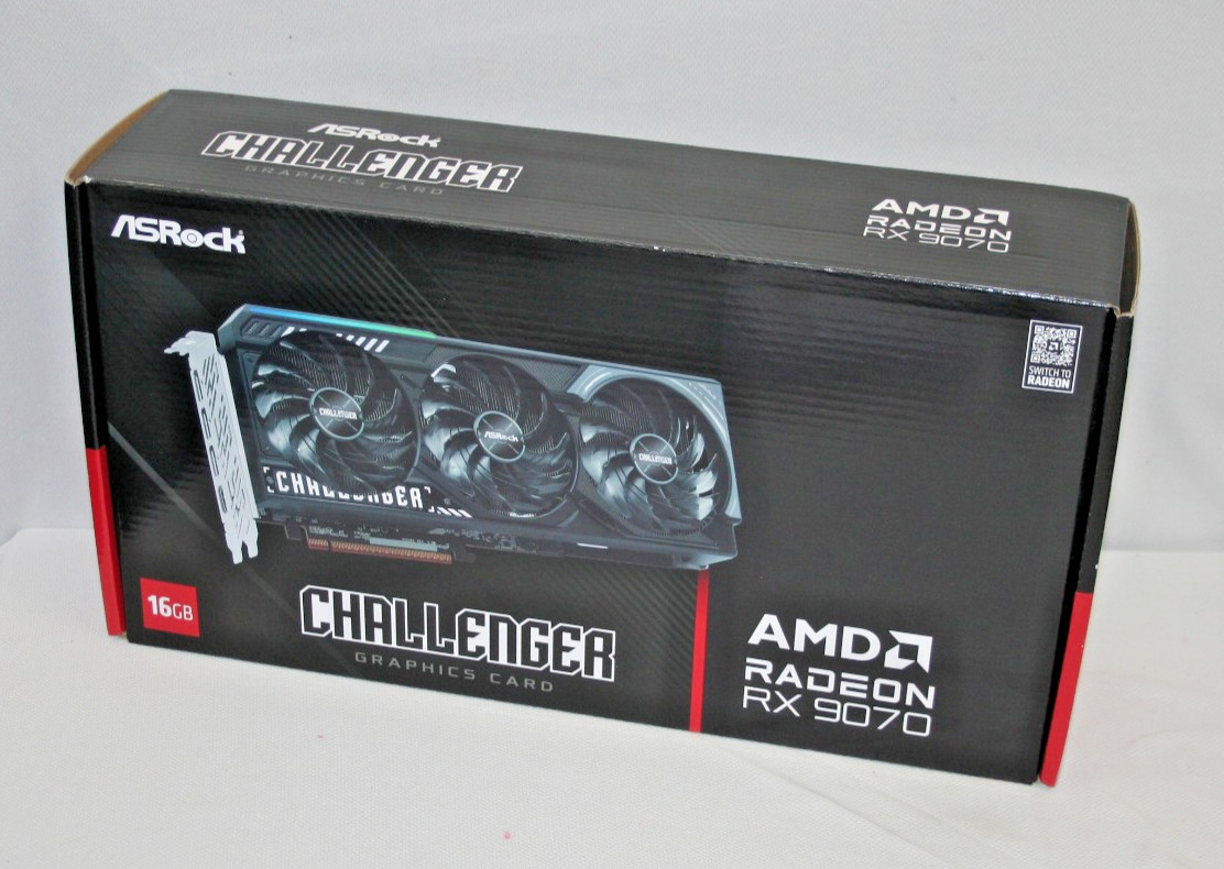 ASRock Challenger Radeon RX 9070 16GB GDDR6 PCI Express 5.0 x16 Graphics Card RX