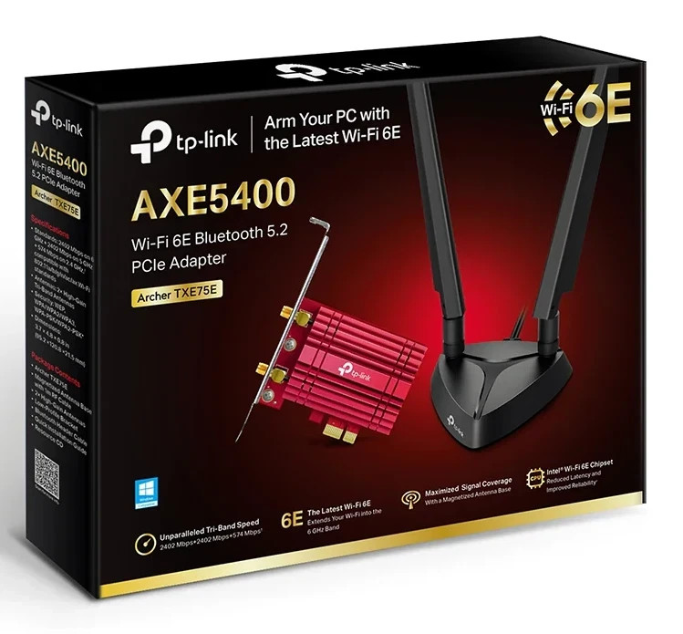TP-Link AXE5400 Intel WiFi 6E Bluetooth 5.3 PCIe WiFi Card for PC Archer TXE75E