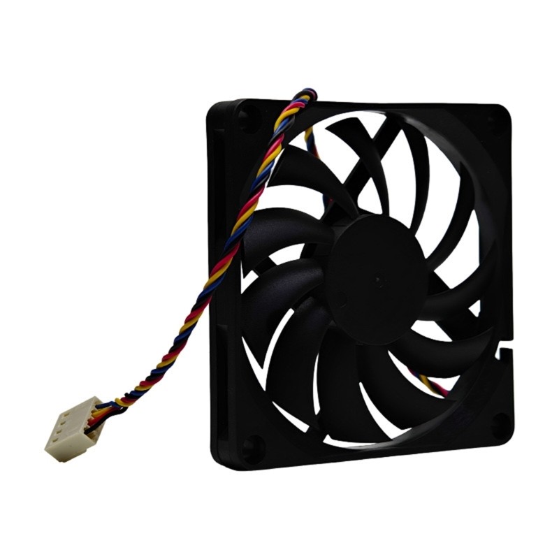 Compact Low Noise Computer Case Fan 8010 Slim Design Metal Plastic Composite