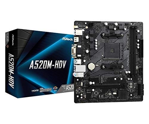 ASRock A520M-HDV Supports AMD AM4 Socket Motherboard New