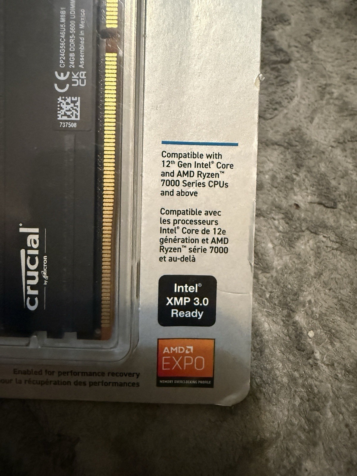 Crucial Pro DDR5-5600 Kit 48GB 2x24GB UDIMM CL46 (24Gbit) (CP2K24G56C46U5)