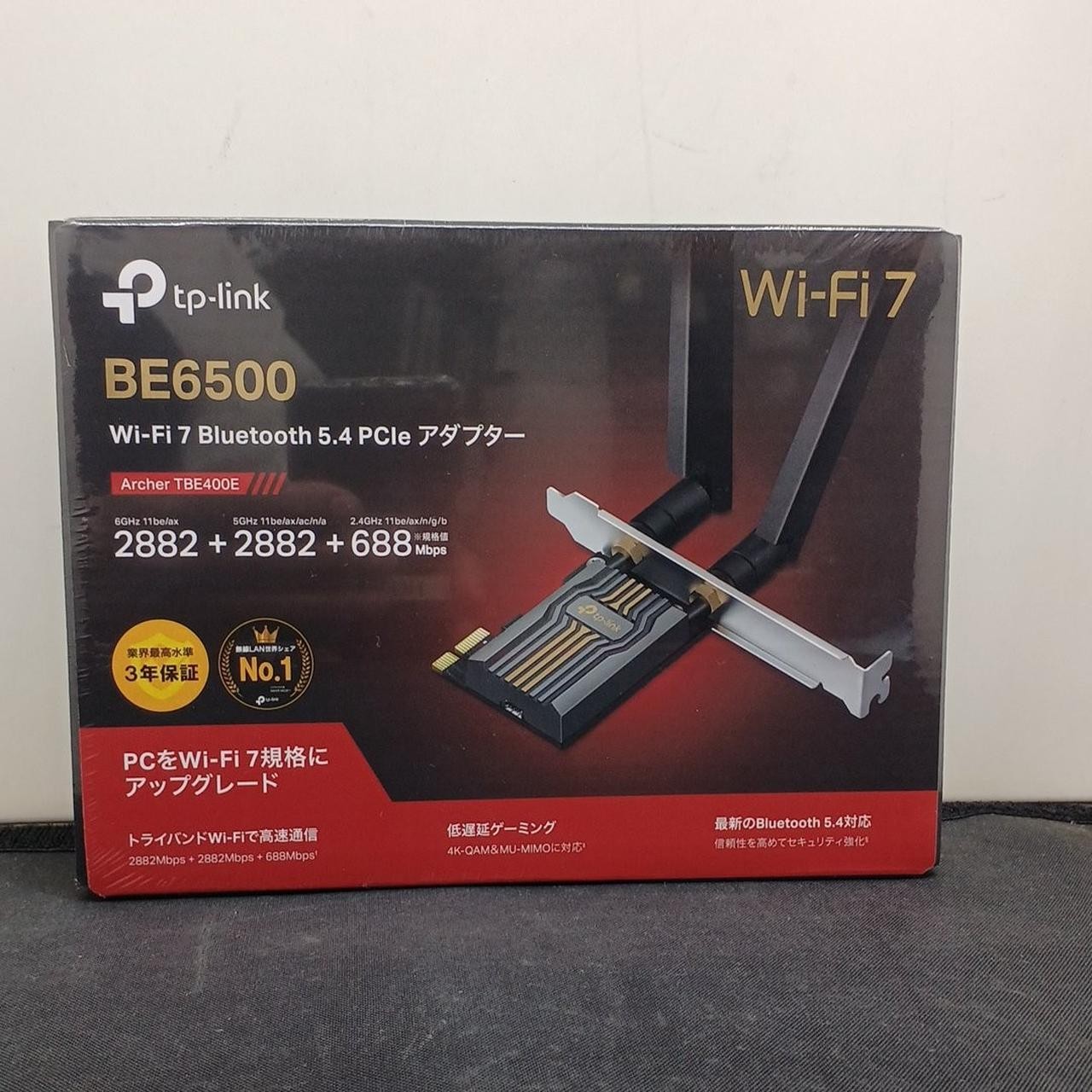 TP-LINK ARCHER TBE400E BE6500 WiFi 7 PCIe Adapter Tri-Band Bluetooth 5.4 WPA3