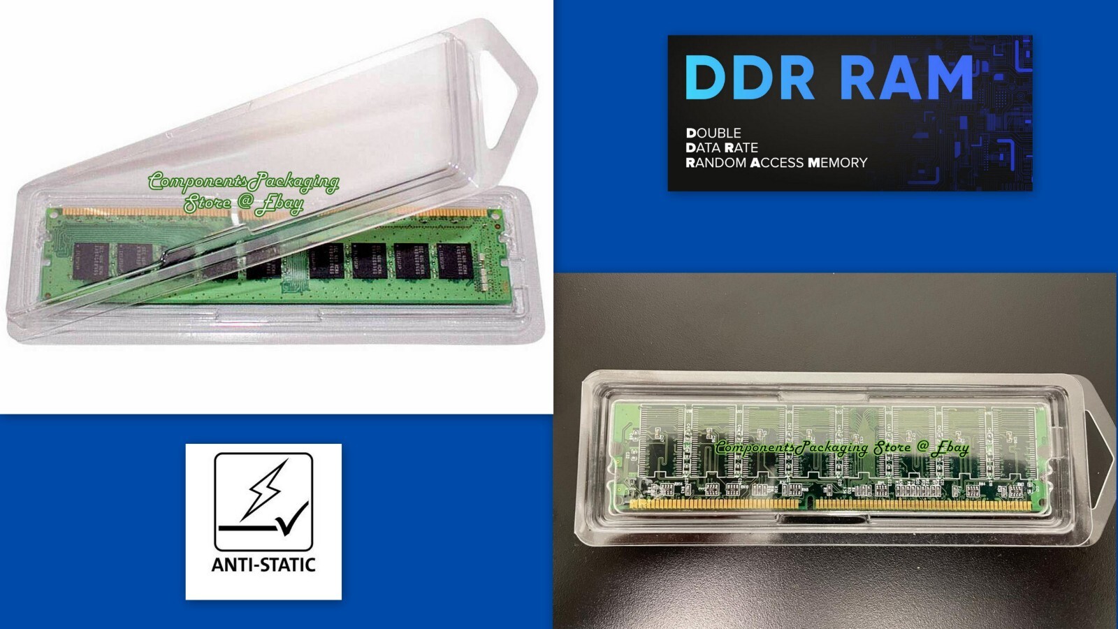 10 – Memory Blister Pack Clamshell for DDR4 DDR3 DDR2 DIMM Memory Modules – New