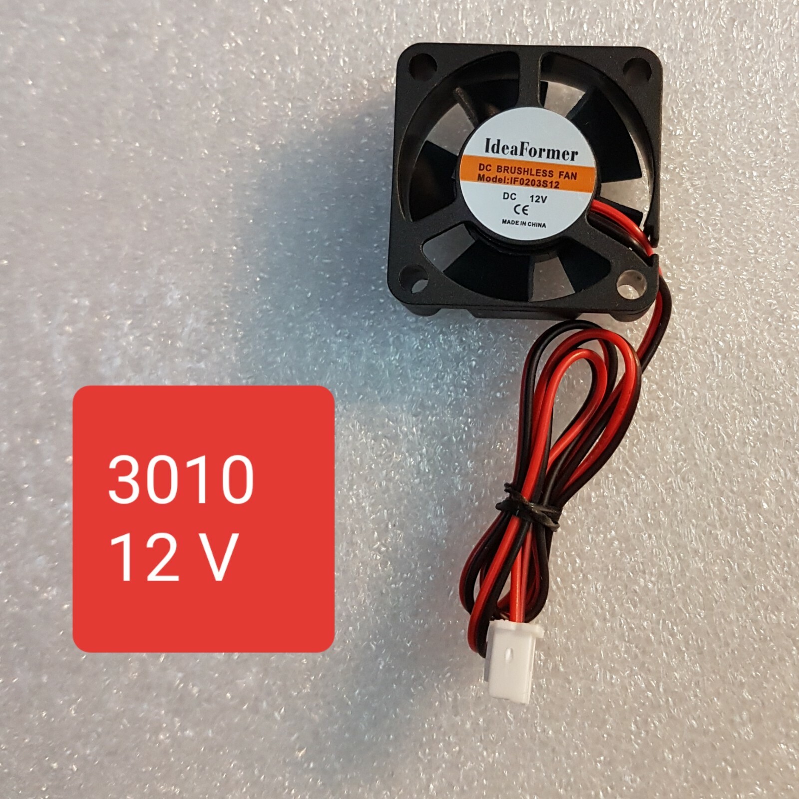 Printer 3010 30x30x10mm Cooling Fan Small DC 12V / 24V Cooler 2 Pin Cable