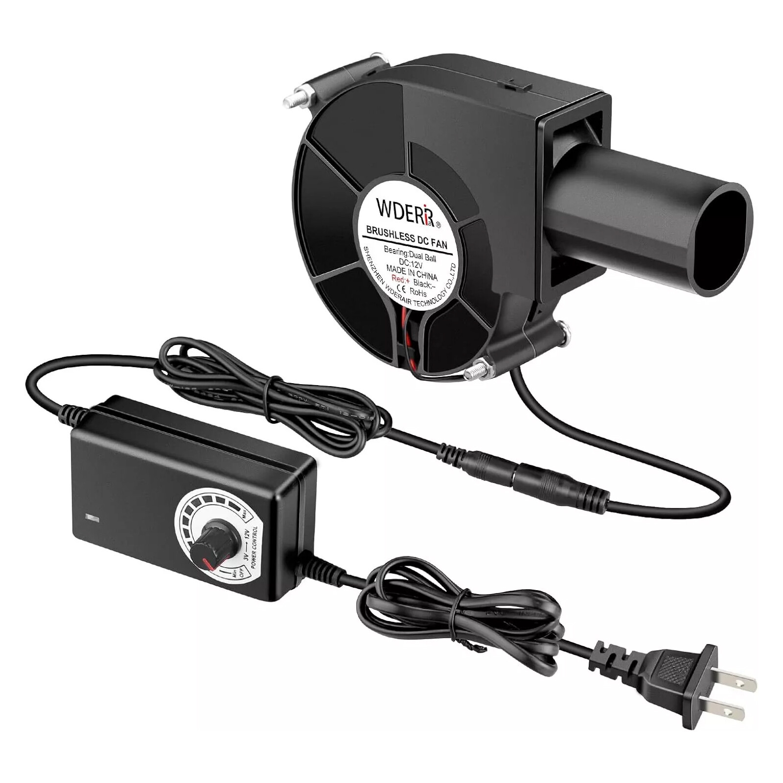 Blower Fan 120v 240V AC Plug Variable Speed Controller Centrifugal Outdoor