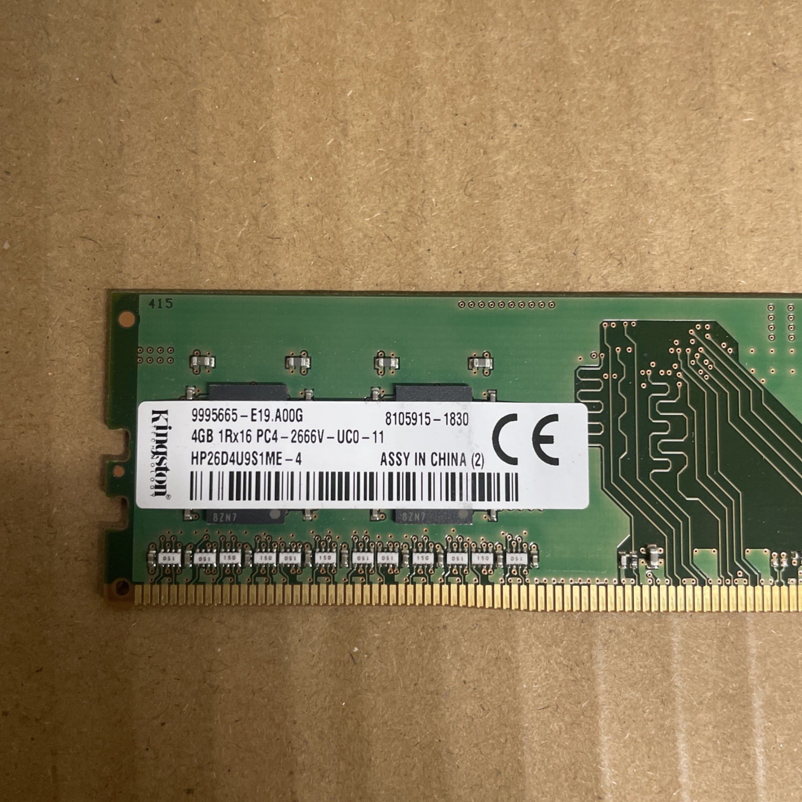QTY 3 – 4GB PC4 RAM – Mixed