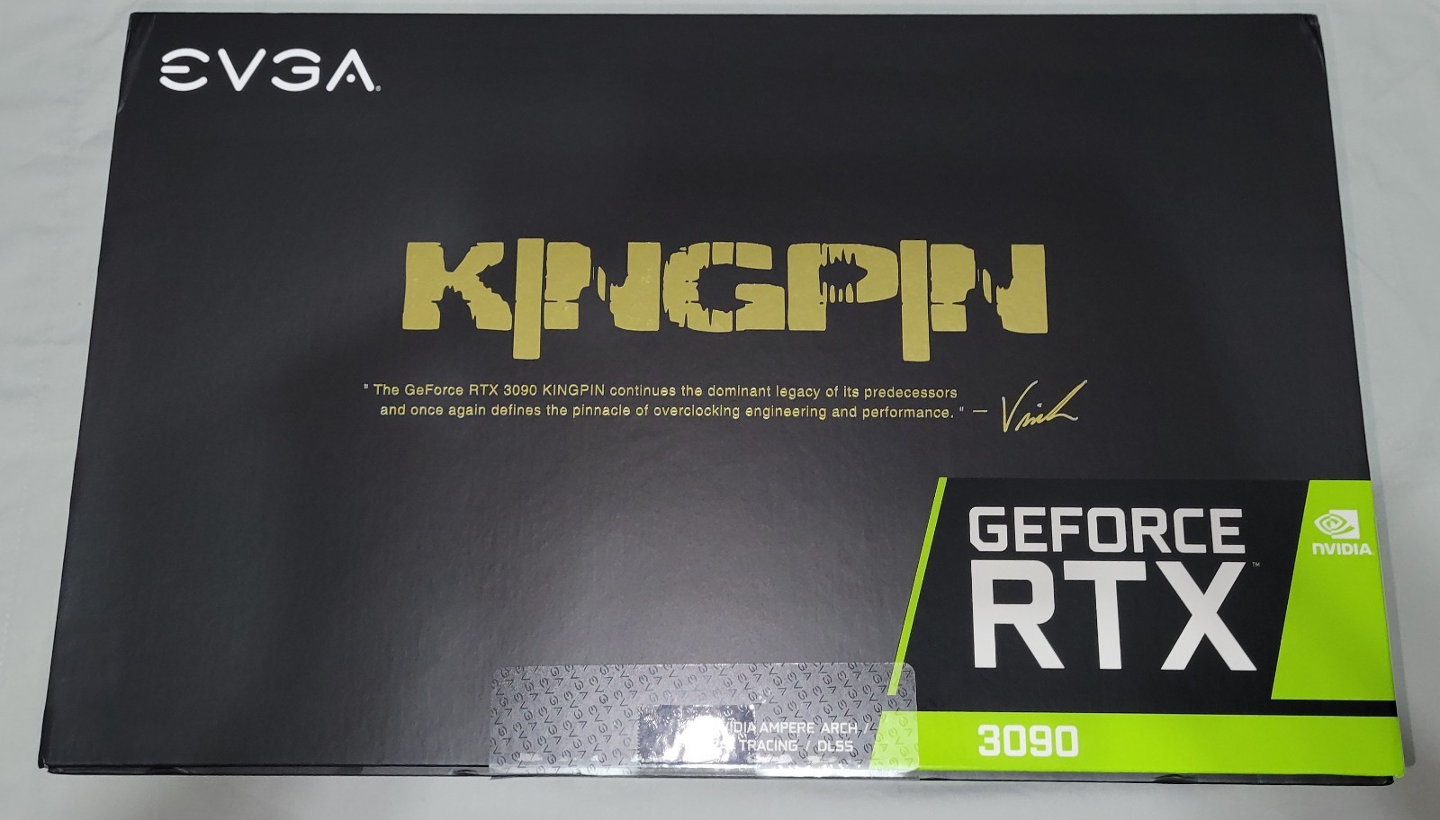 99% New EVGA RTX 3090 KINGPIN 24GB + Hybrid RAM Cooling