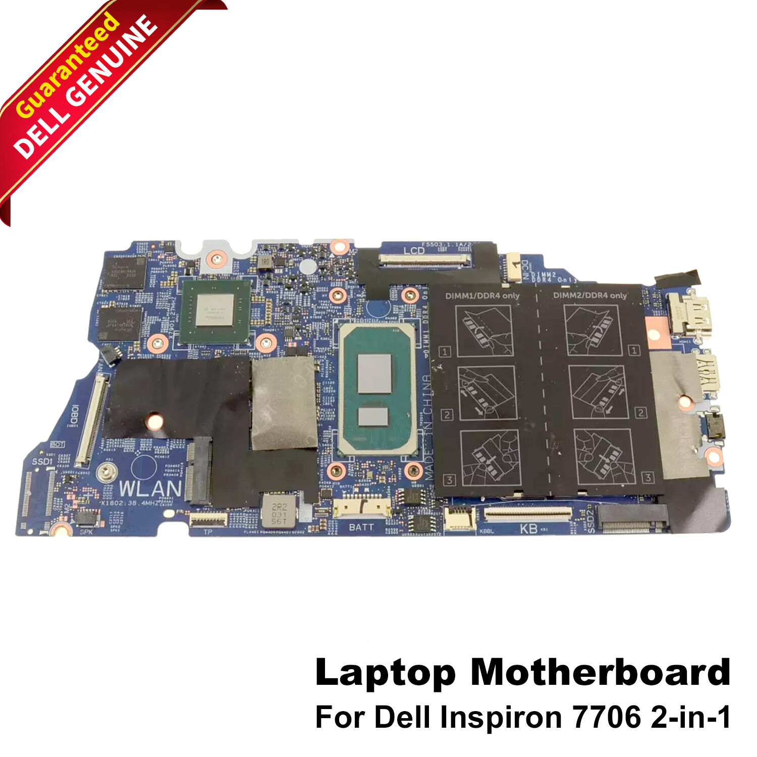 Dell Inspiron 7706 2in1 Motherboard i7-1165G7 2.8GHz Quad-Core DDR4 P47D9 NH21K