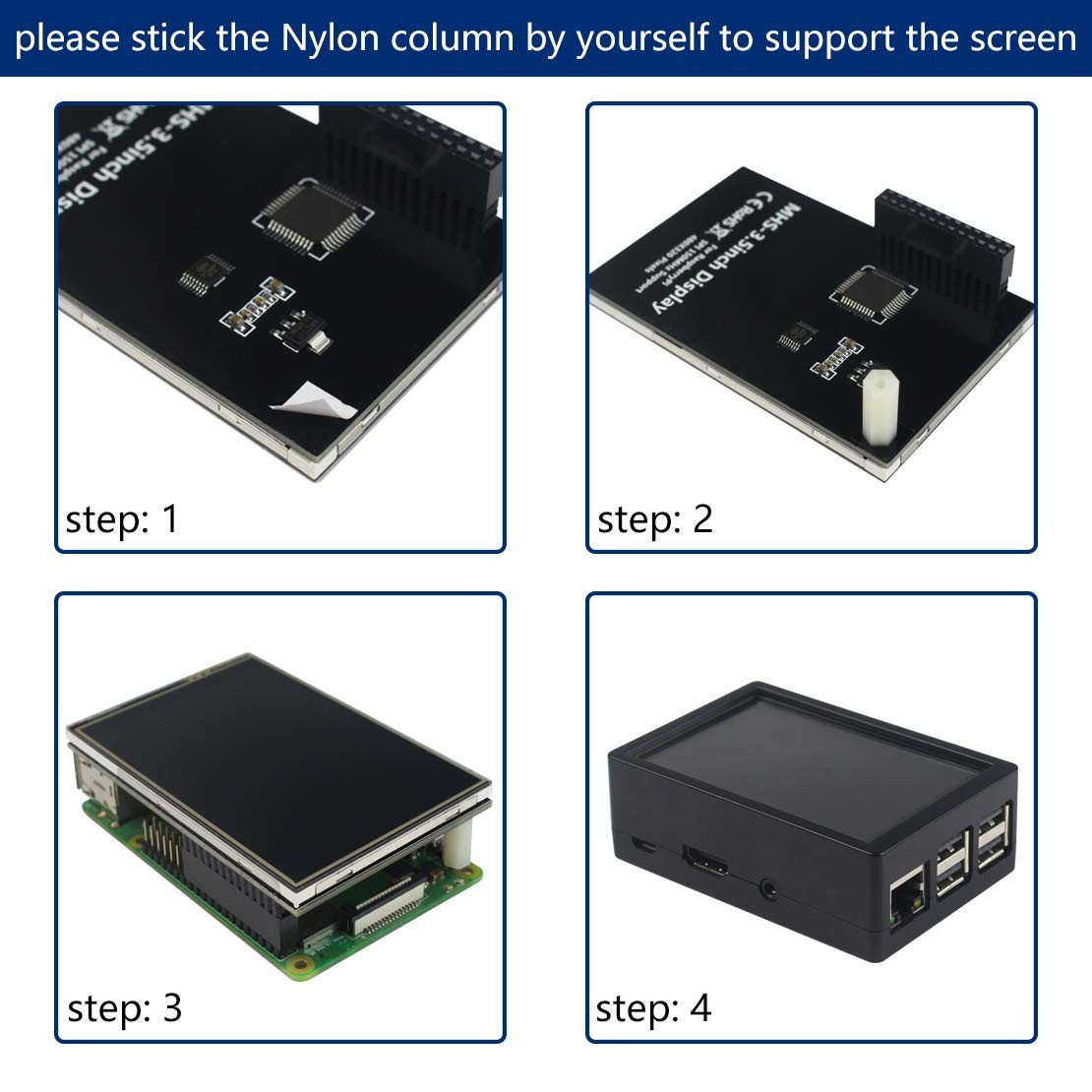 JUN-ELECTRON for Raspberry Pi 3 B+ 3.5 inch Touch Screen with screen
