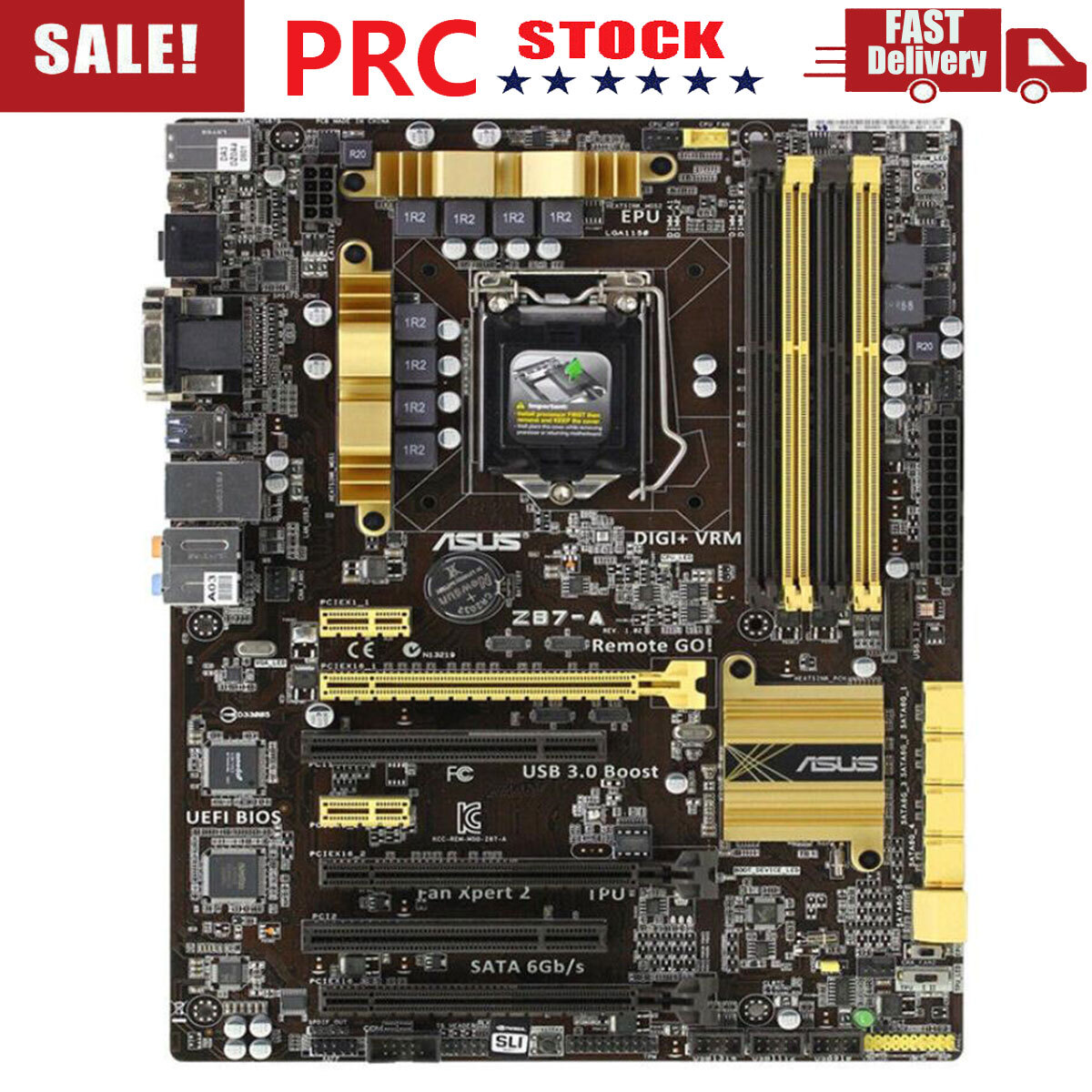 ASUS Z87-A Motherboard LGA 1150 4*DDR3 Multi-GPU Support USB 3.0 Intel Z87 VGA