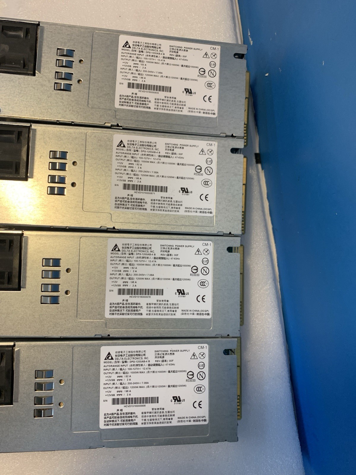 (1x) Delta DPS-1200AB-4B 1200W Server Power Supply 48V 12V Hot Swap