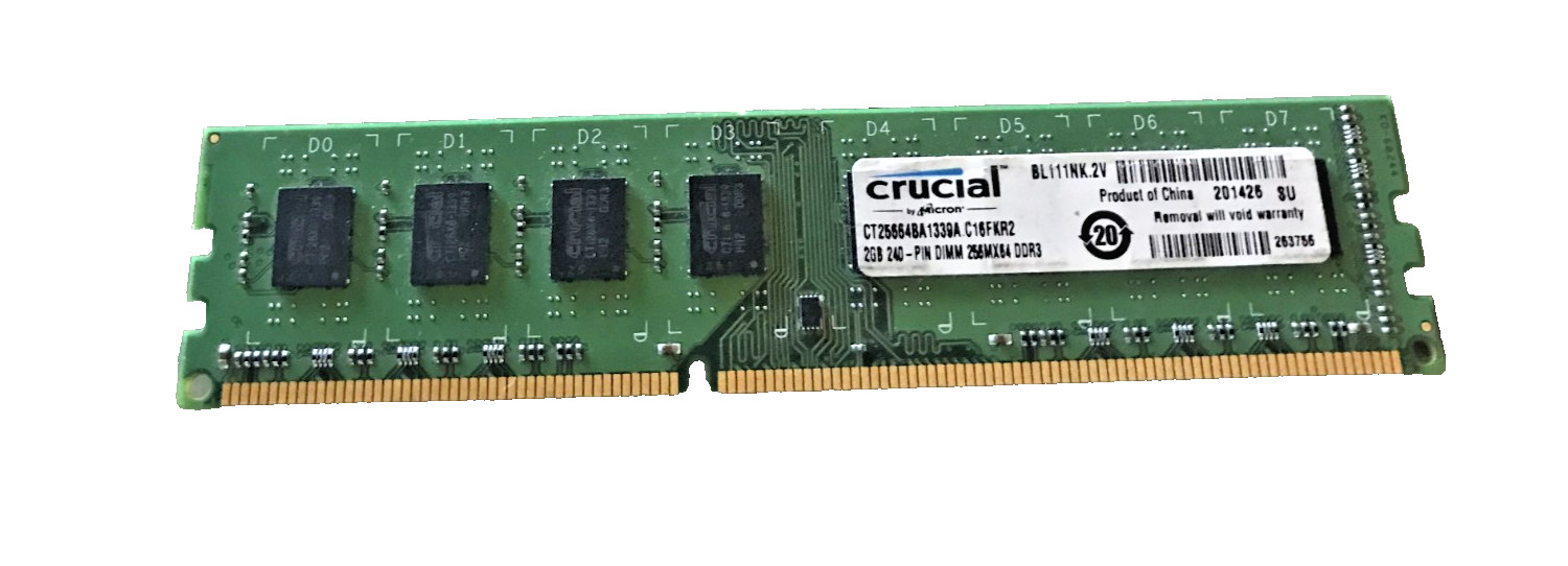 Crucial 2GB DDR3 MEMORY CT25664BA1339A.C16FKR2