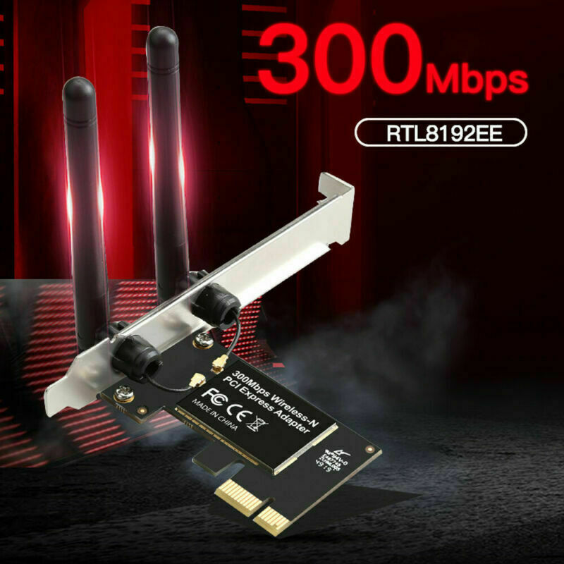 L@@K Desktop PCI Express WiFi Adapter 300Mbps 2.4Ghz Network Card Windows10/7/8